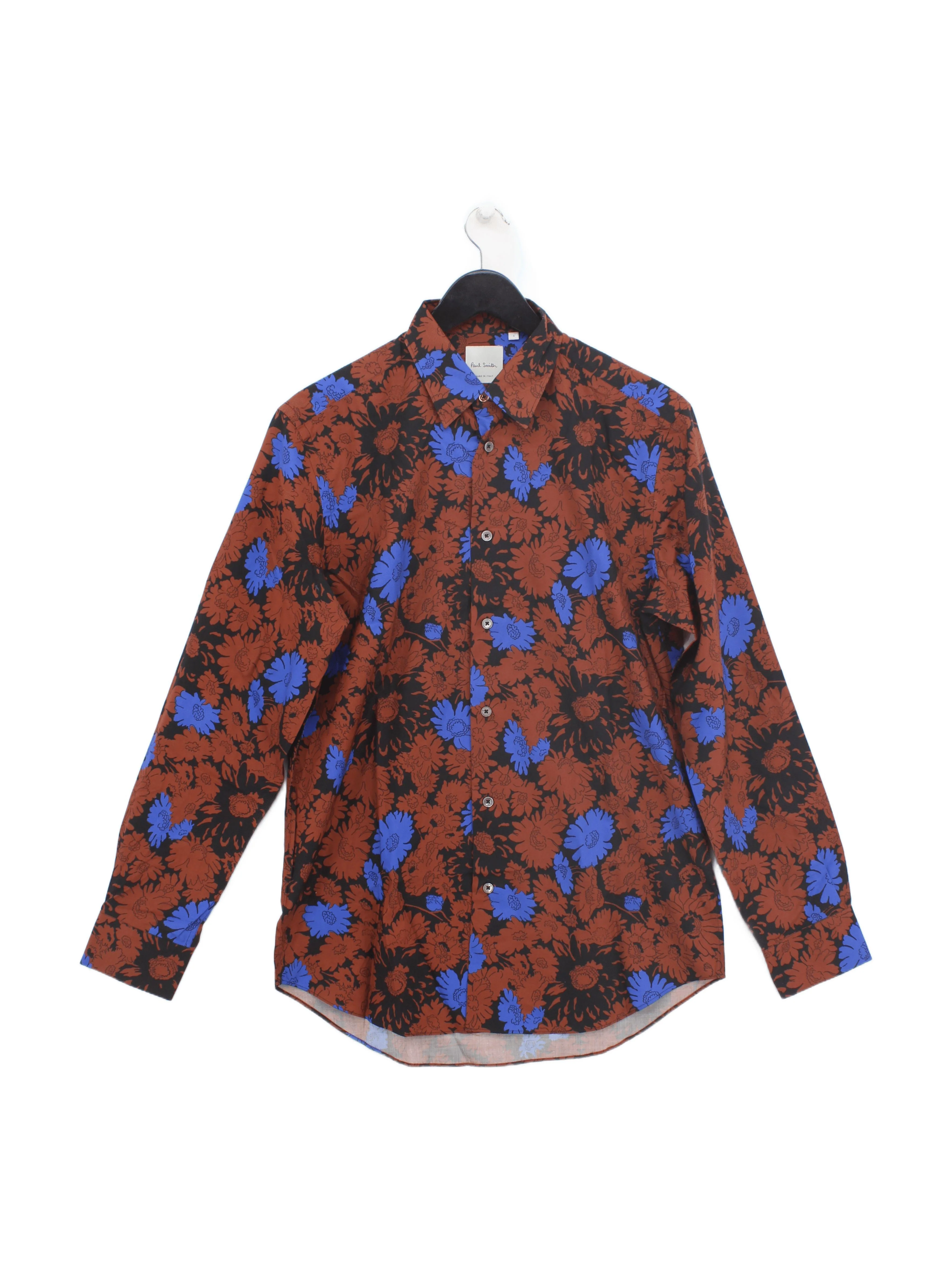Paul Smith Men's Shirt S Brown Cotton with Lyocell Modal Basic New with tags