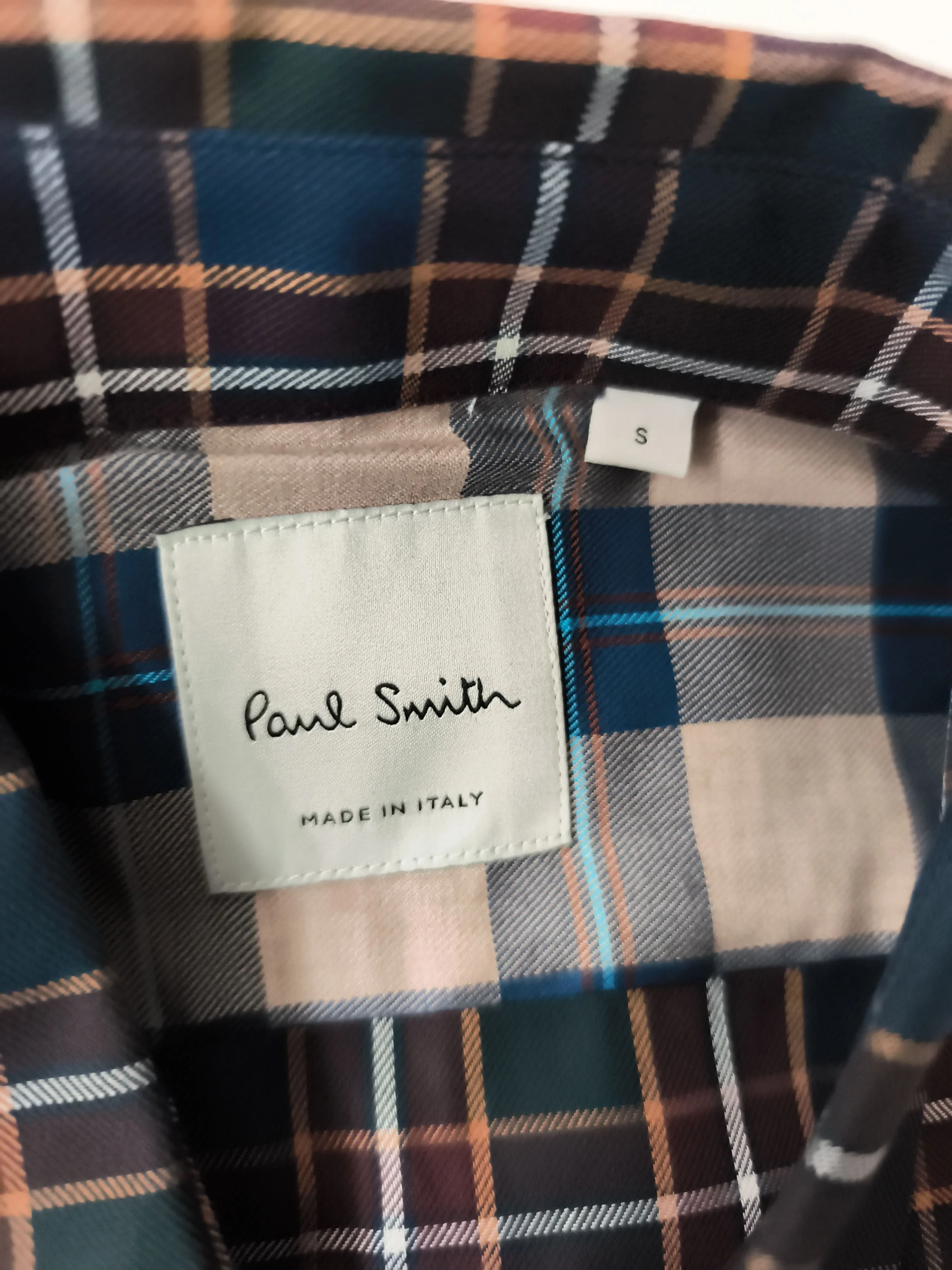 Paul Smith Men's Shirt S Multi Checkered 100% Cotton Basic New with tags - Image 5