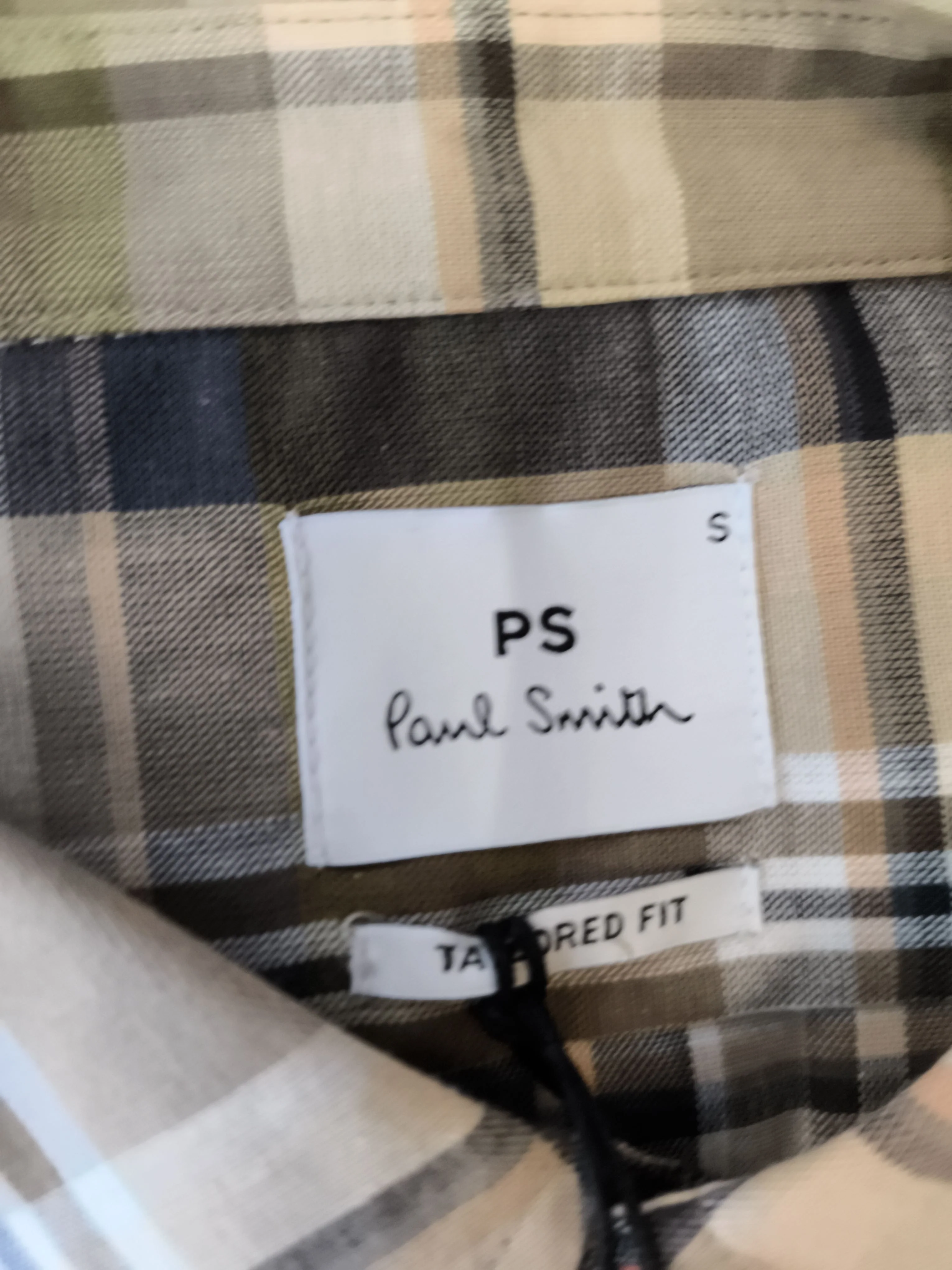 Paul Smith Men's Shirt S Multi Checkered 100% Cotton Basic New with tags - Image 5