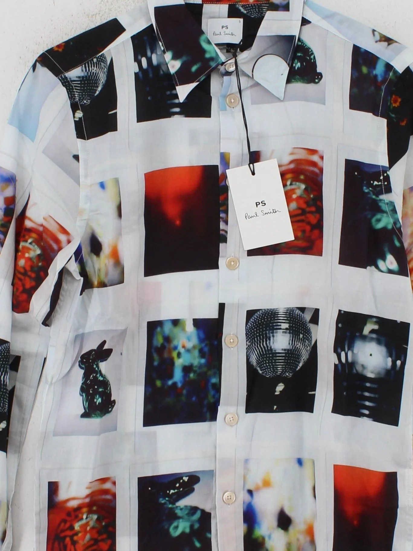 Paul Smith Men's Shirt S Multi Graphic 100% Cotton Basic New with tags - Image 3