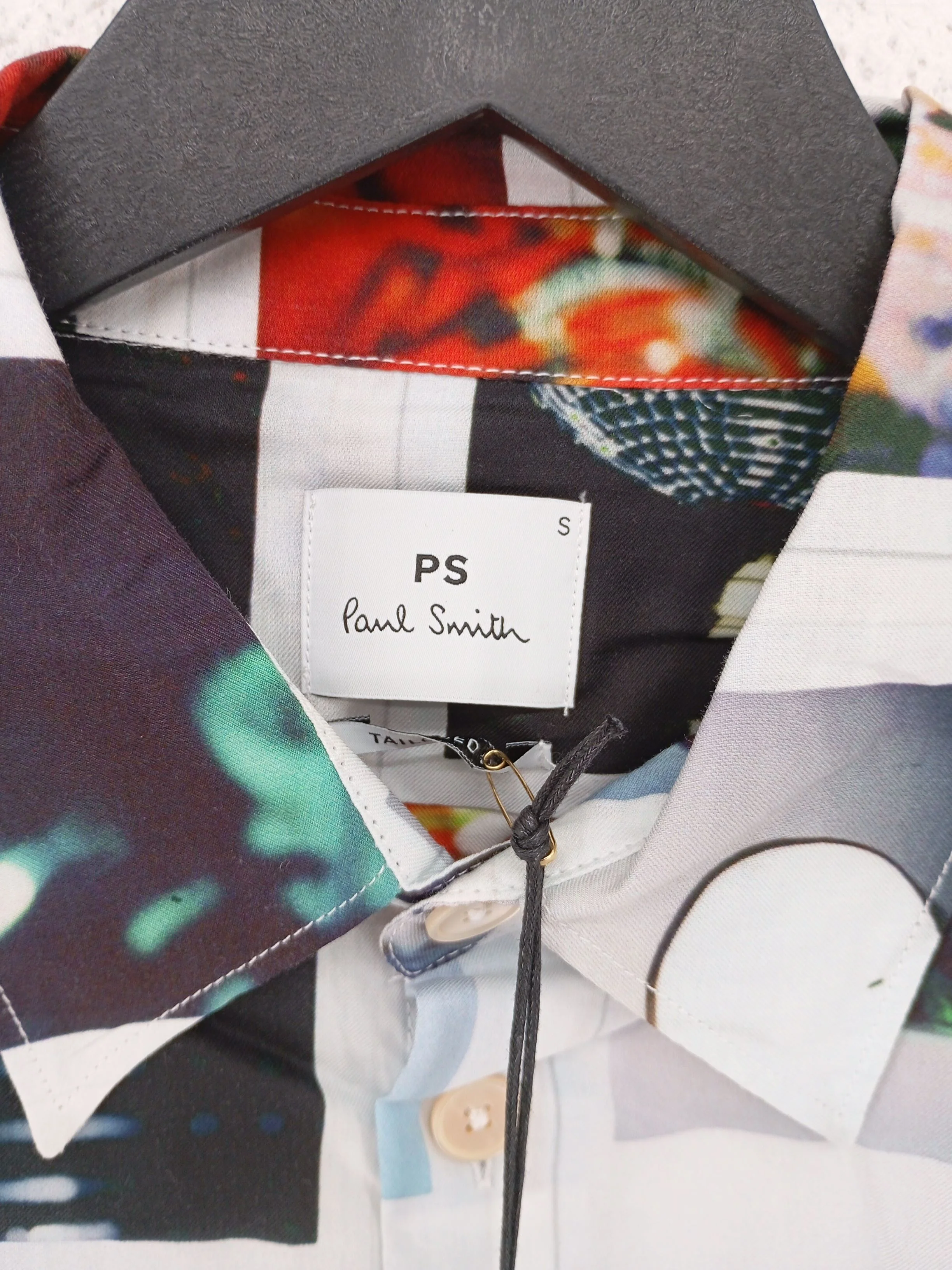 Paul Smith Men's Shirt S Multi Graphic 100% Cotton Basic New with tags - Image 5
