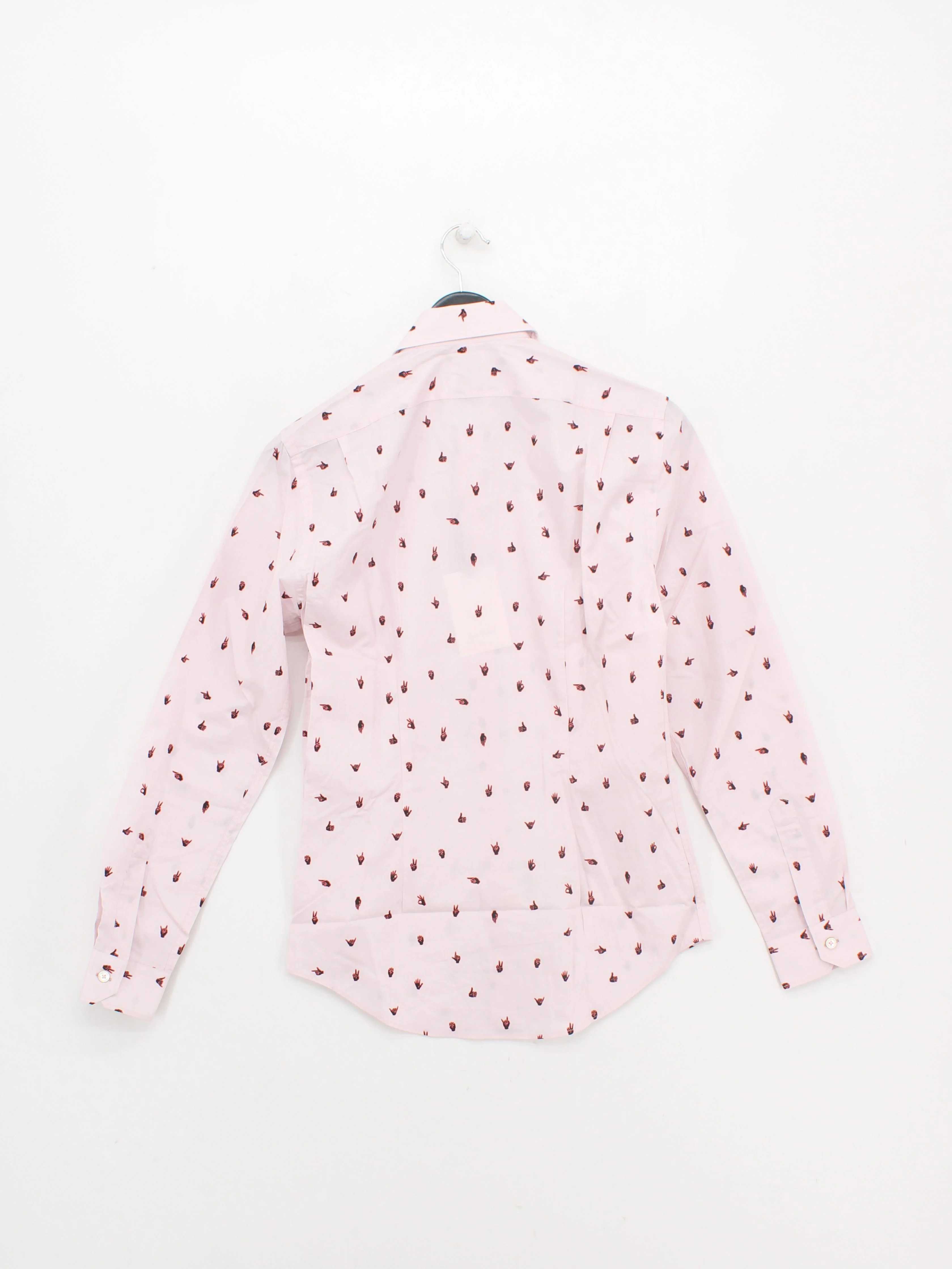 Paul Smith Men's Shirt S Pink Graphic 100% Cotton Basic New with tags - Image 2