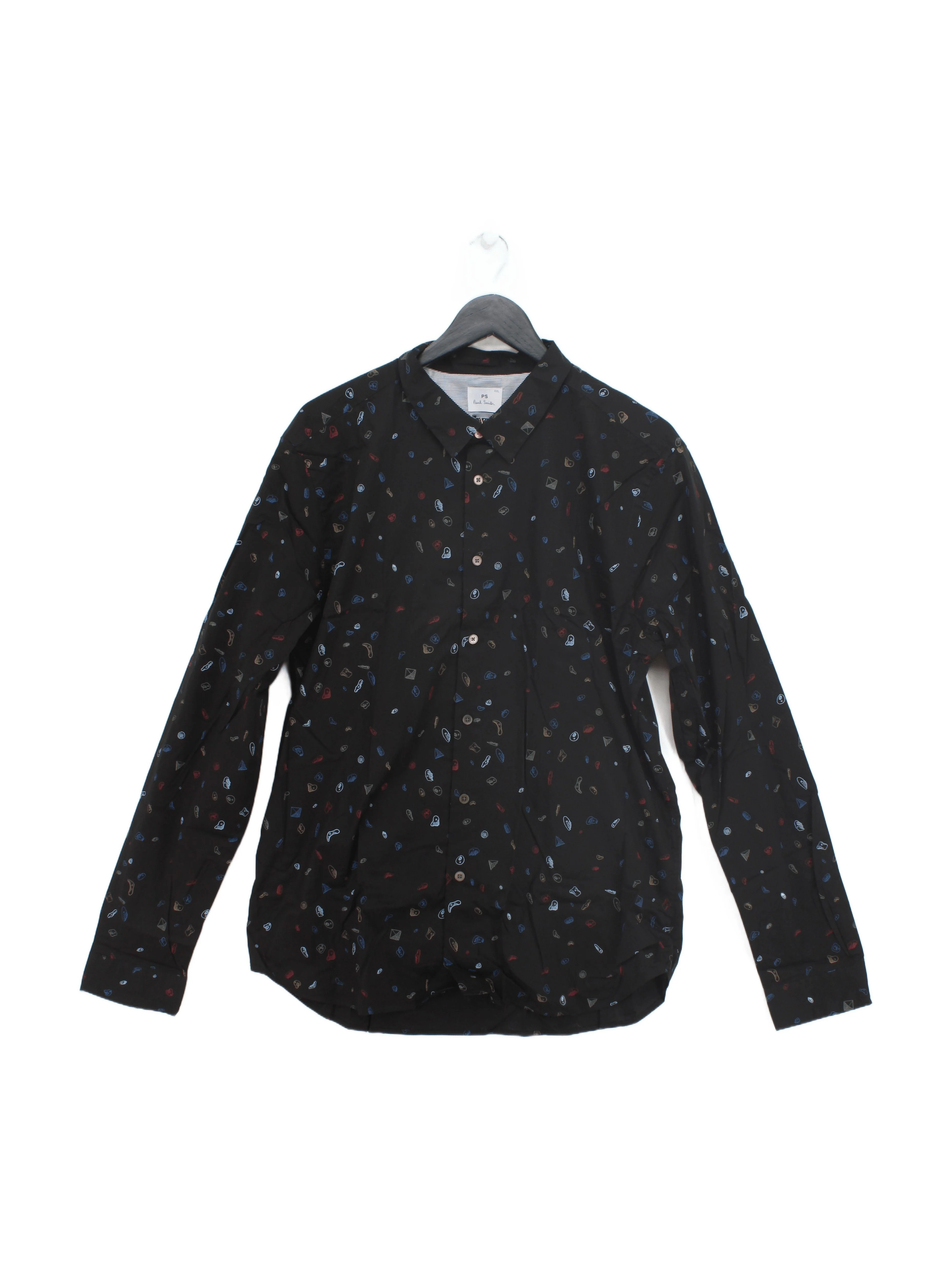 Paul Smith Men's Shirt XXL Black Cotton with Elastane Basic New with tags