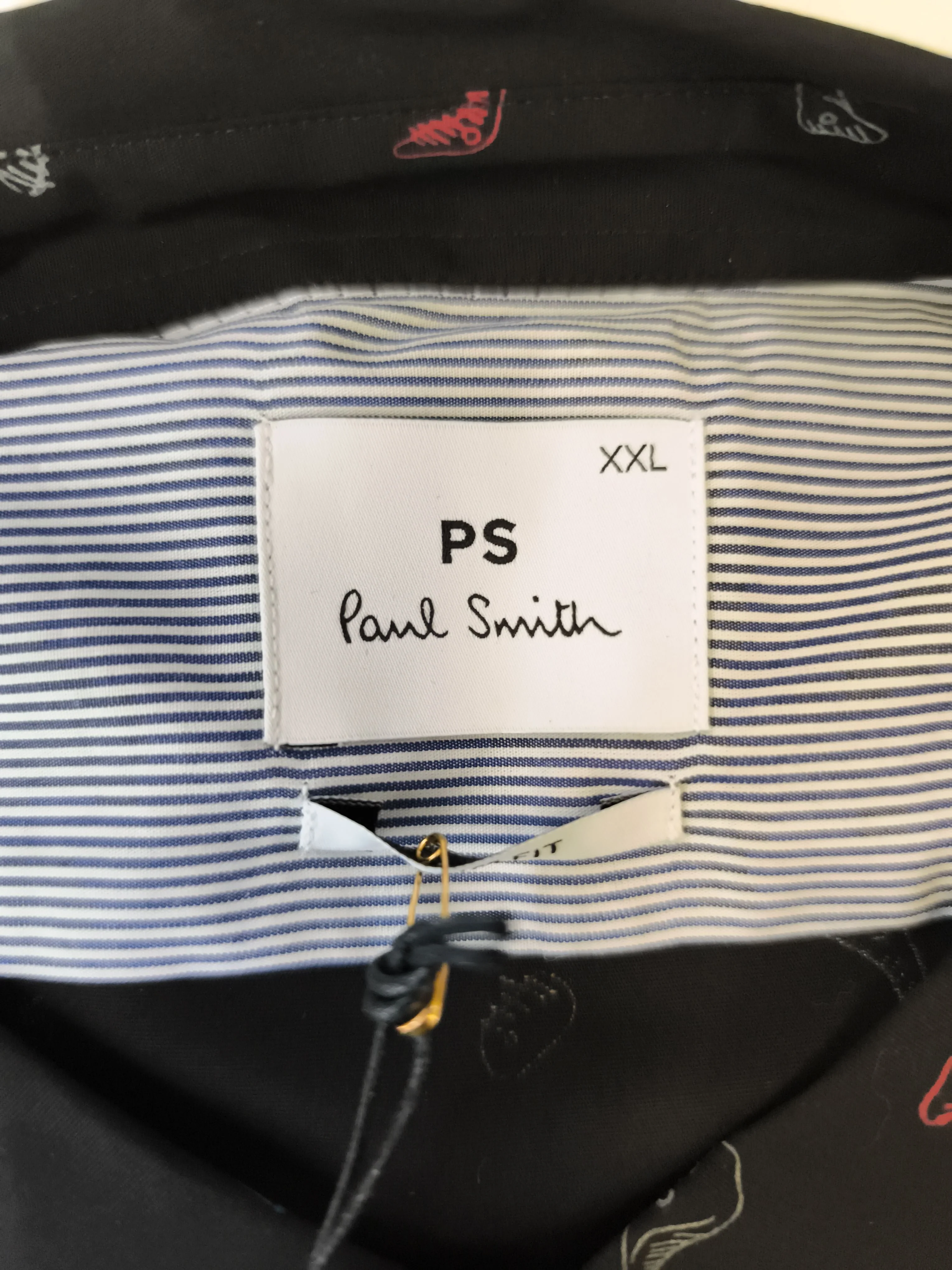 Paul Smith Men's Shirt XXL Black Cotton with Elastane Basic New with tags - Image 5