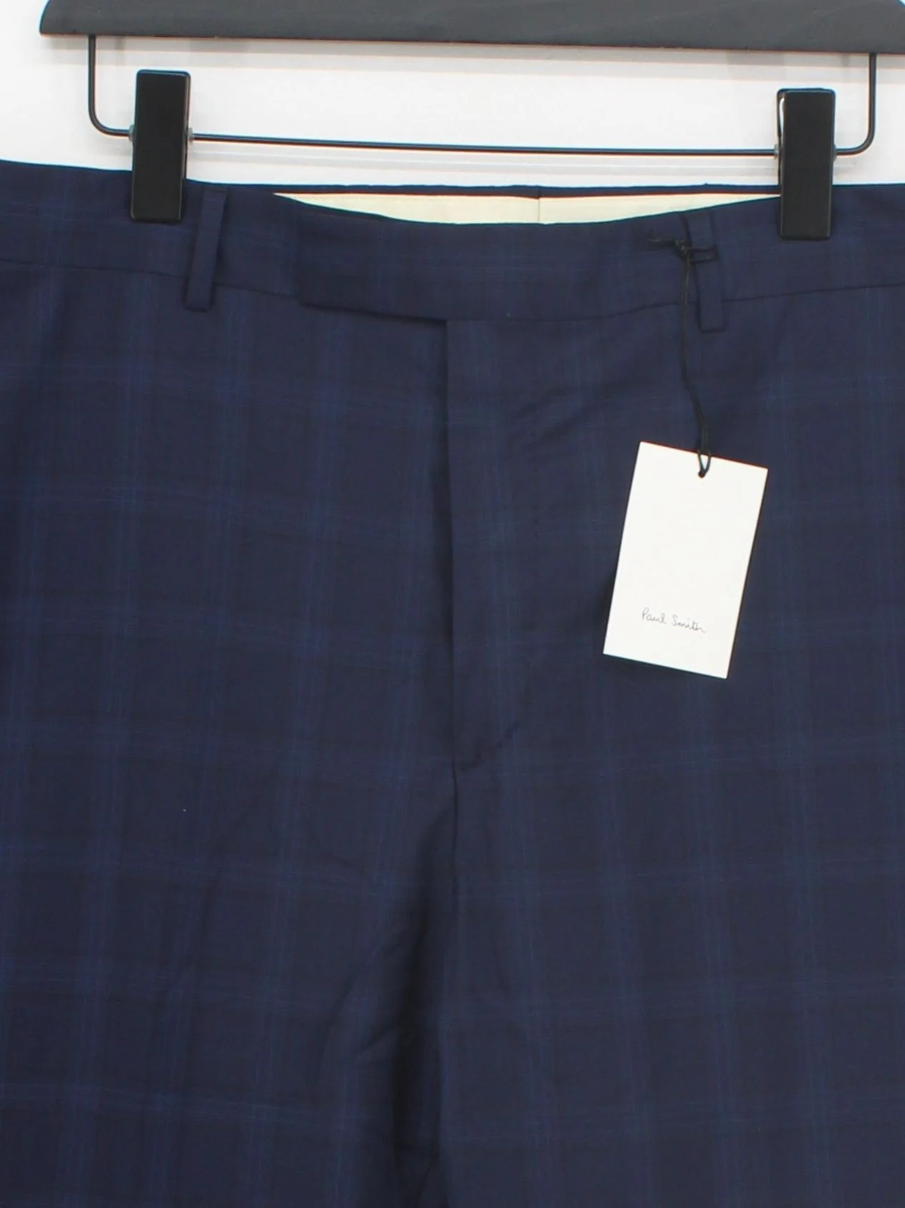 Paul Smith Men's Suit Trousers L Blue 100% Wool Dress Pants New with tags - Image 3