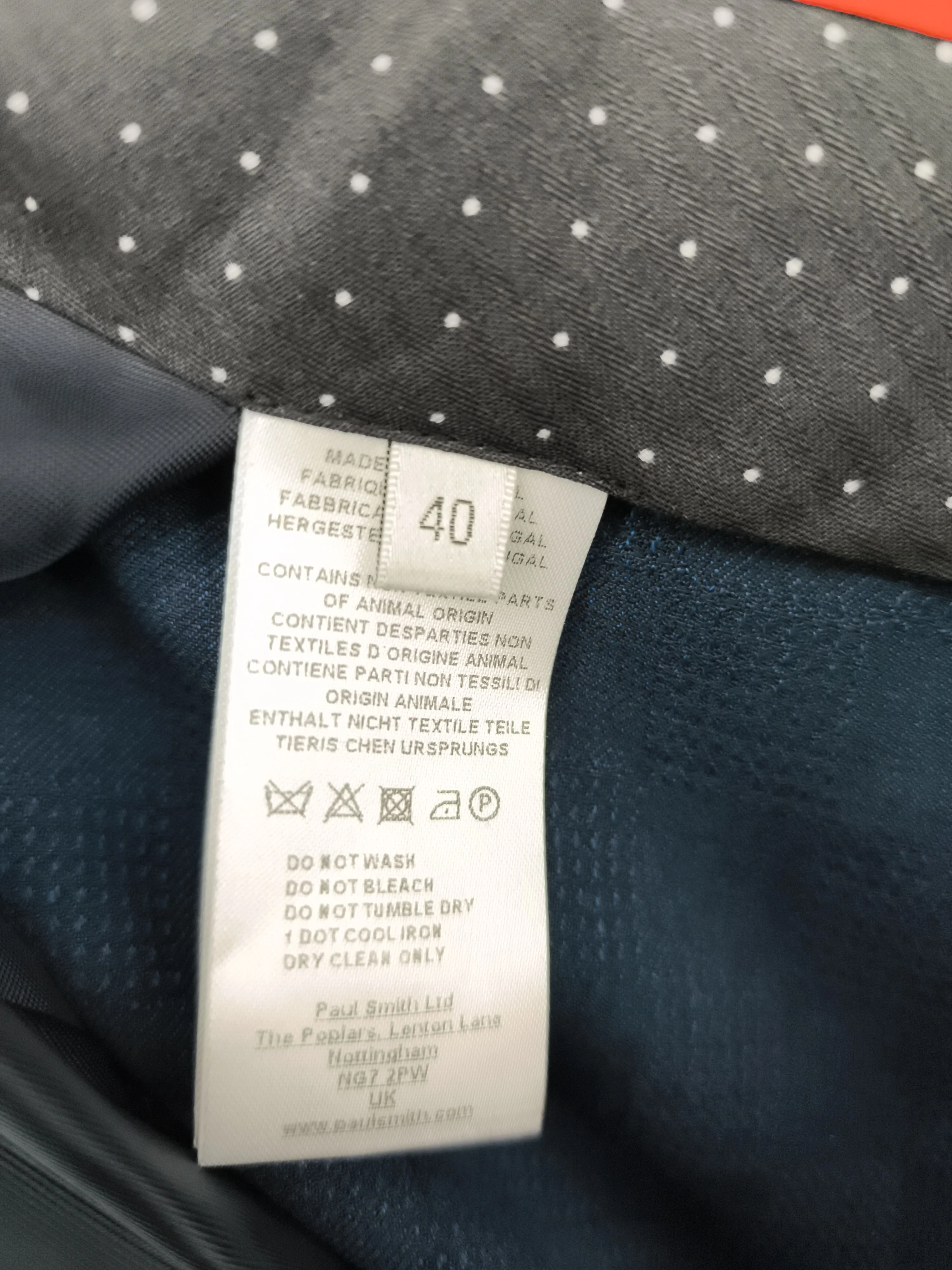 Paul Smith Men's Suit Trousers M Blue 100% Other Dress Pants New with tags - Image 5