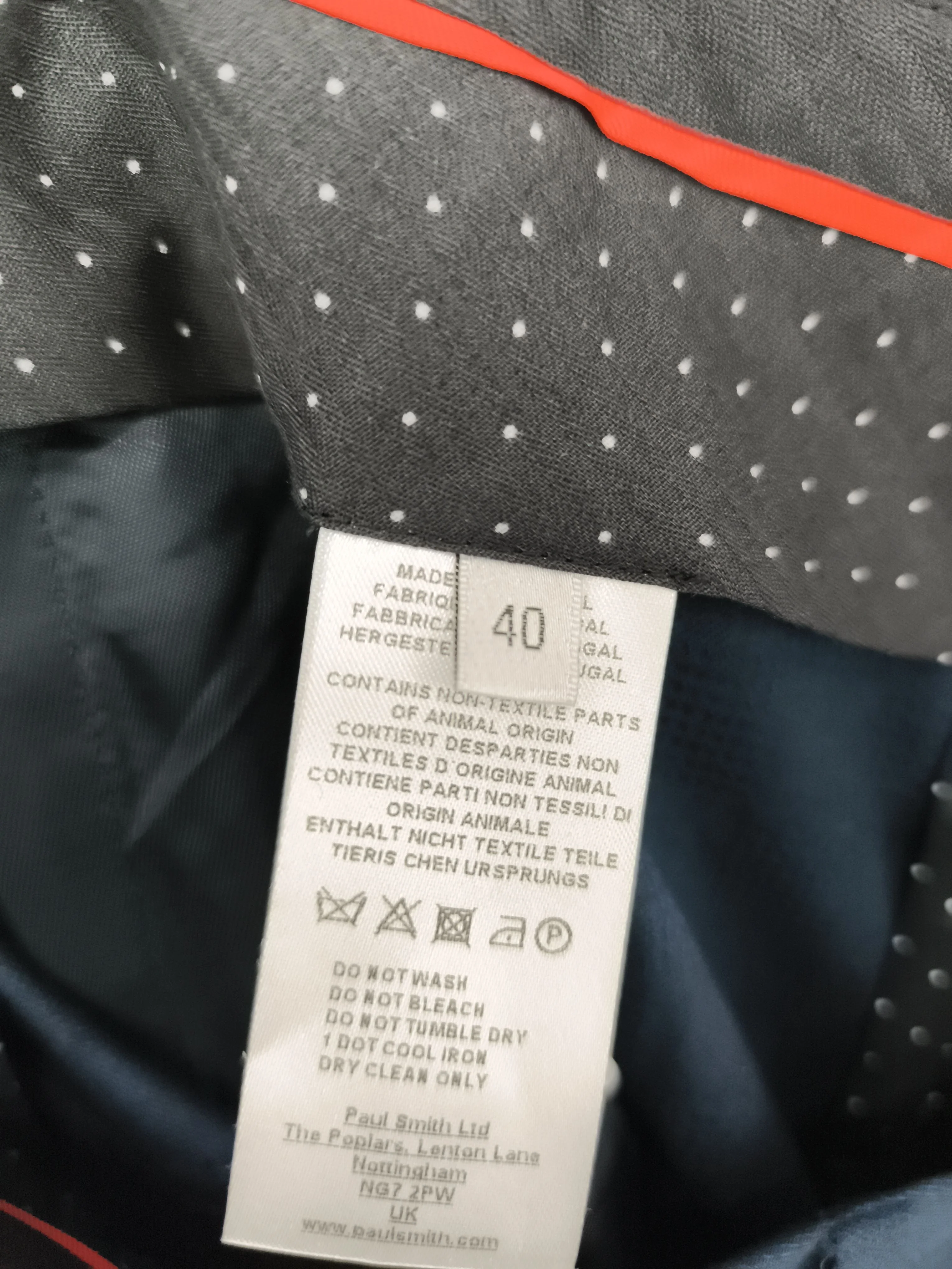 Paul Smith Men's Suit Trousers M Blue 100% Other Dress Pants New with tags - Image 6