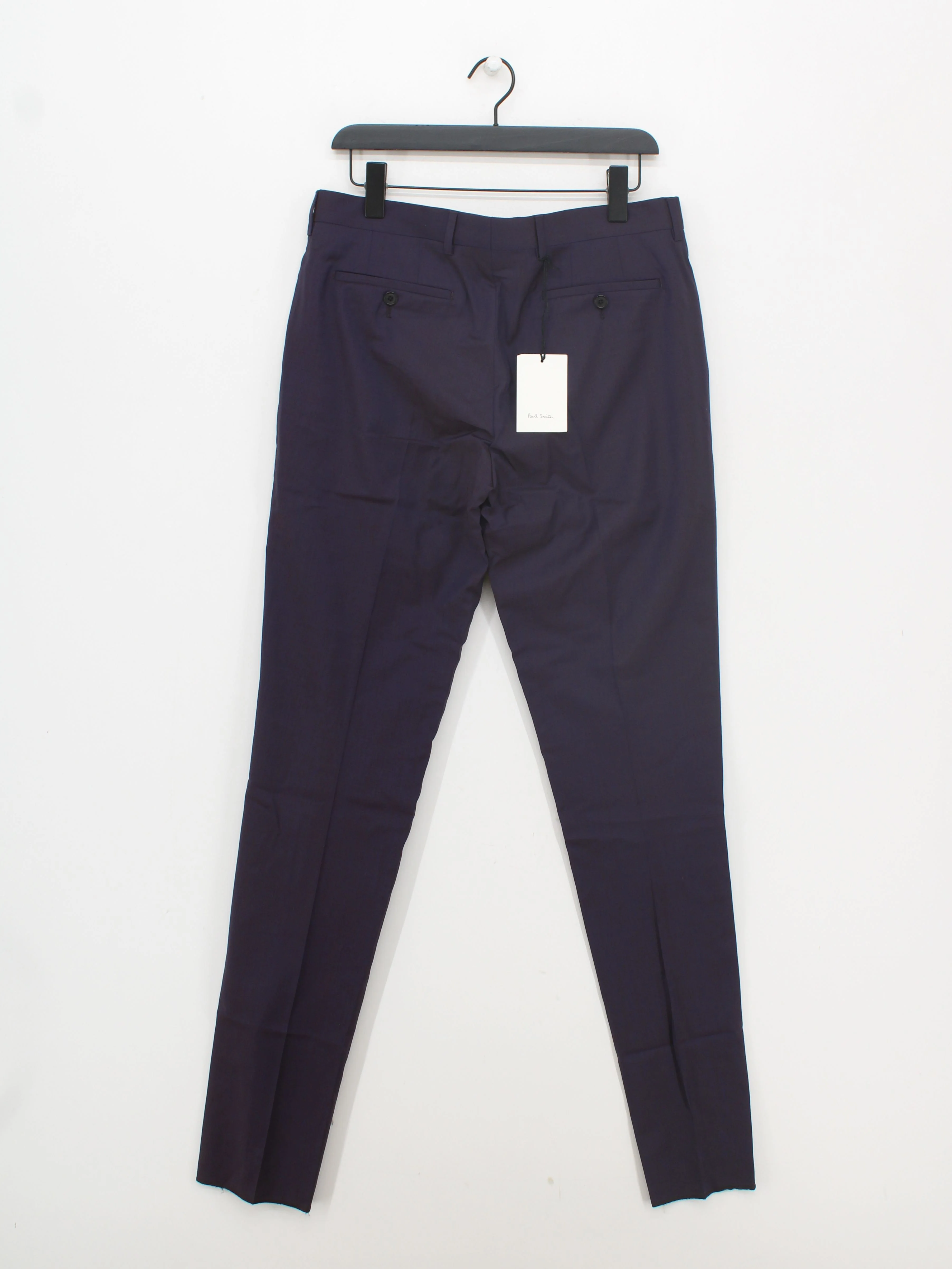 Paul Smith Men's Suit Trousers M Blue 100% Wool Dress Pants New with tags - Image 2