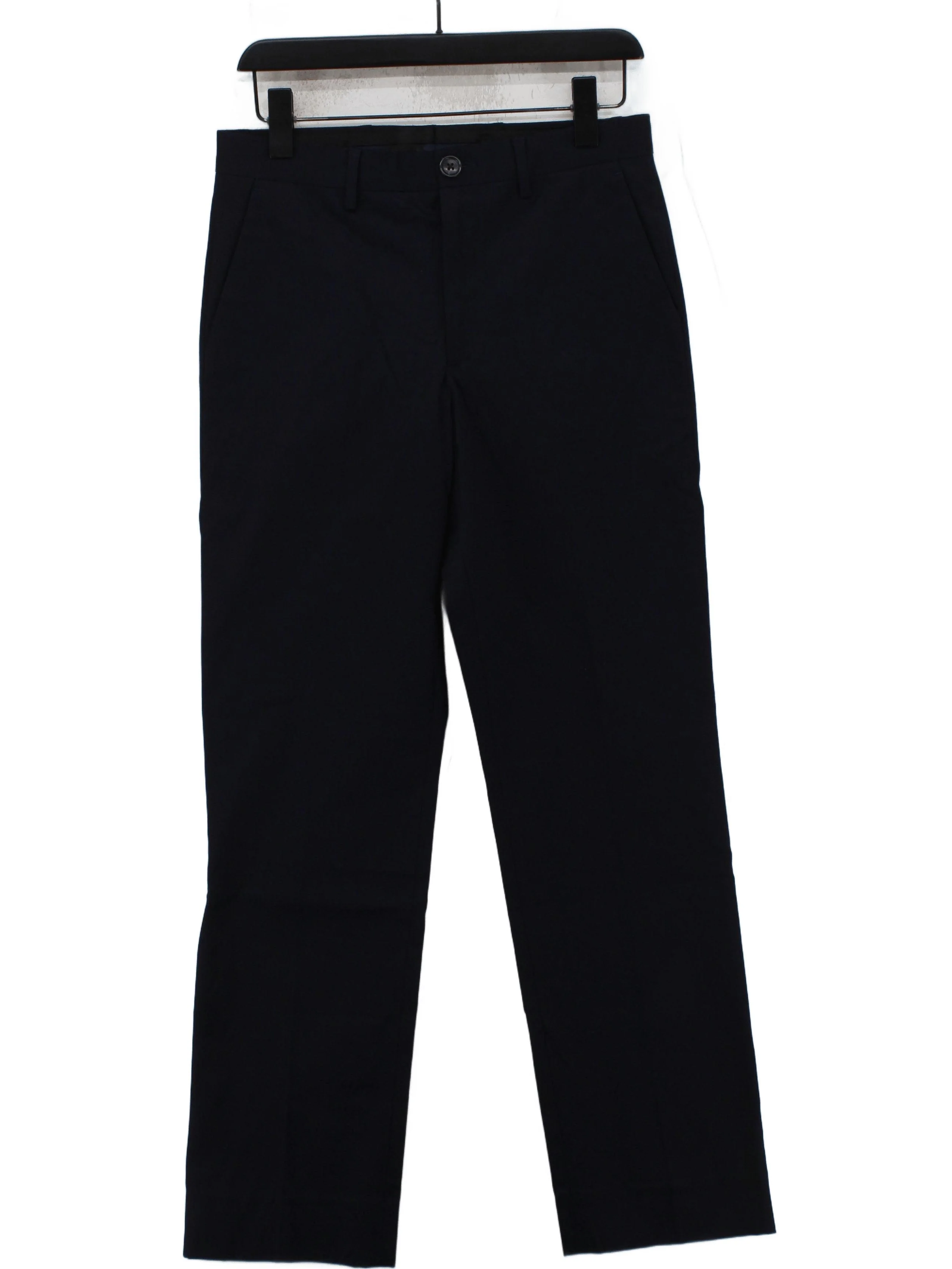 Paul Smith Men's Suit Trousers W 28 in Blue Cotton with Elastane Dress Pants