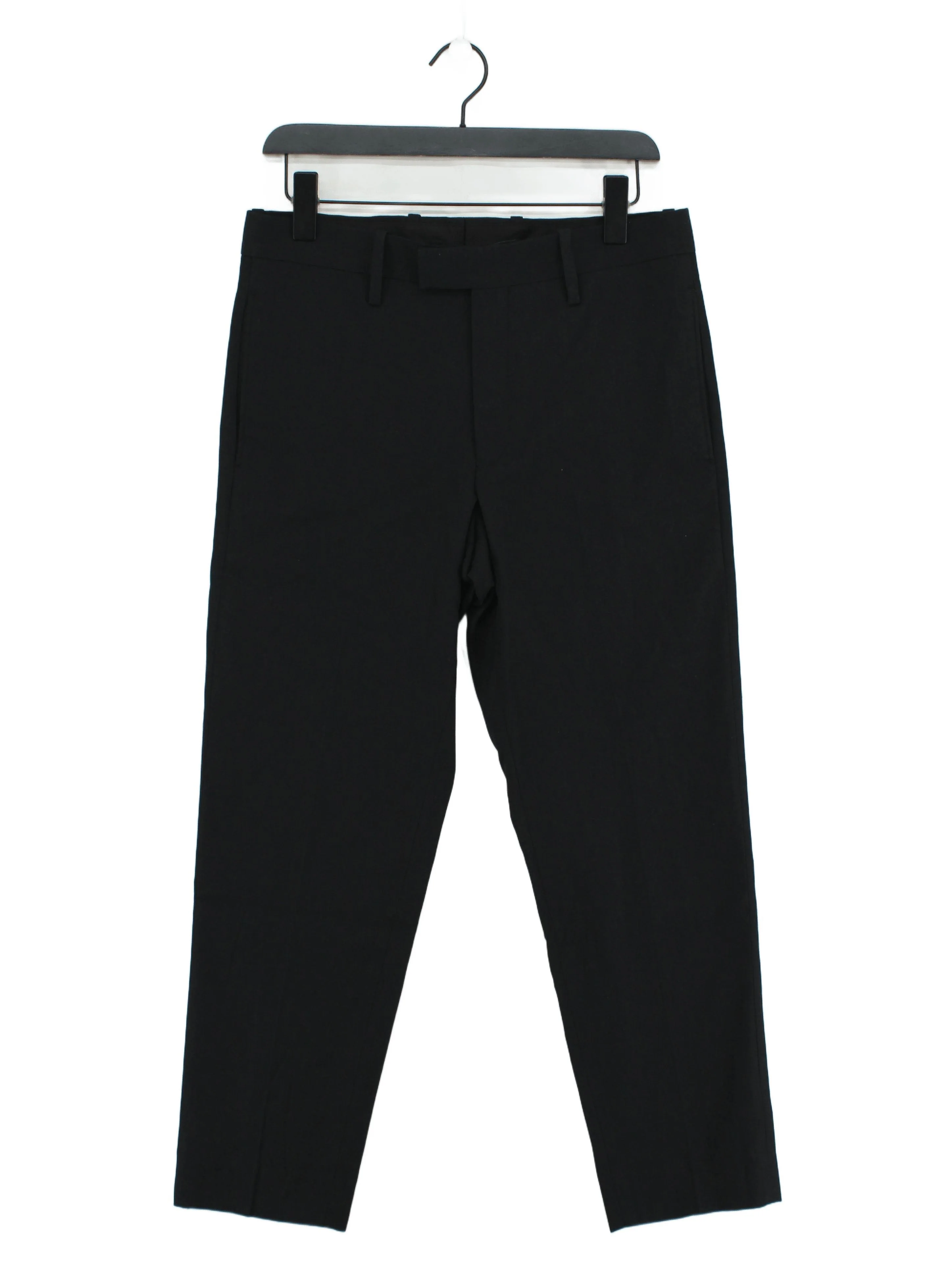 Paul Smith Men's Suit Trousers W 32 in Black Wool with Cotton Dress Pants