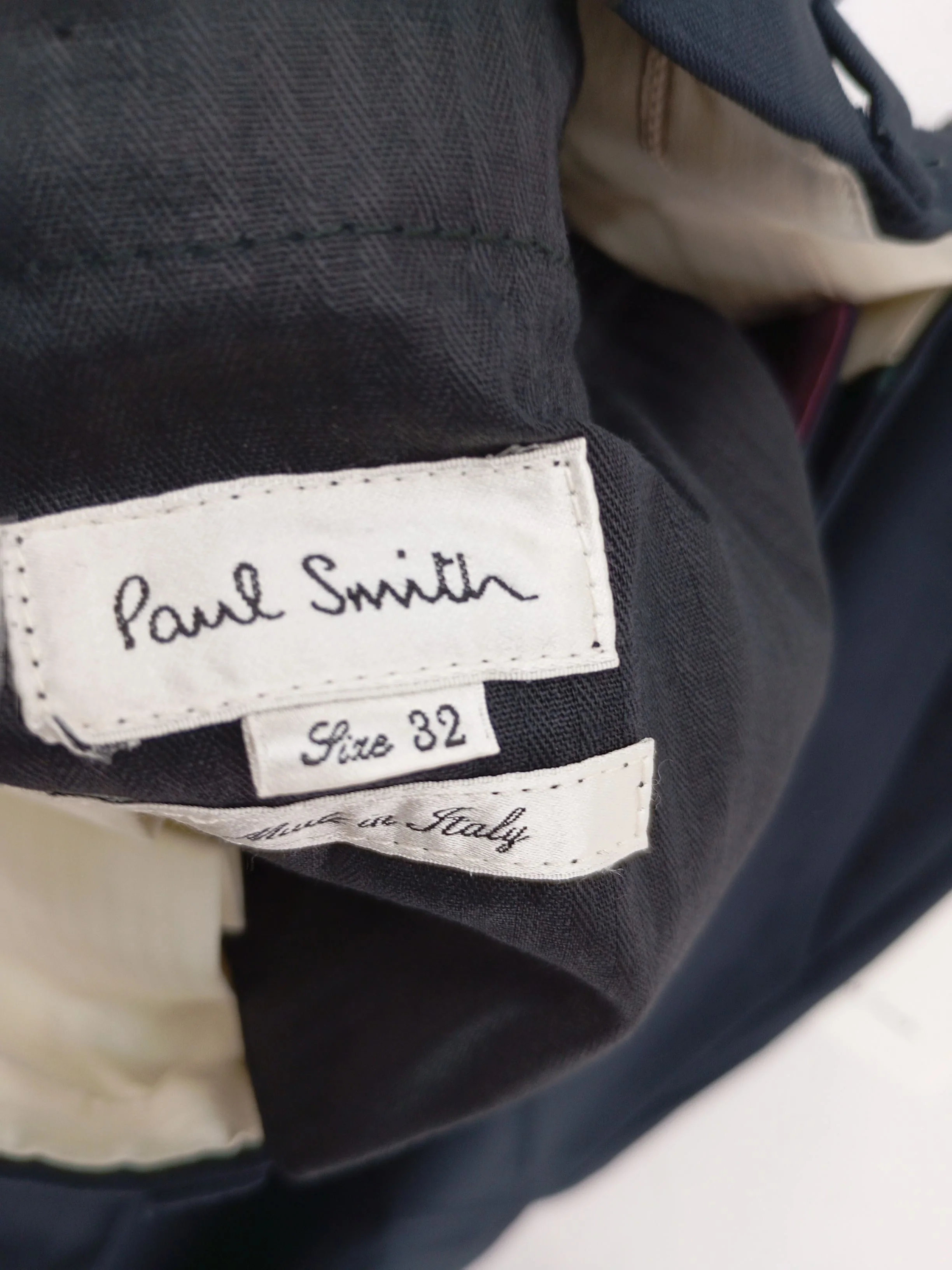 Paul Smith Men's Suit Trousers W 32 in Blue 100% Wool Straight Dress Pants - Image 6