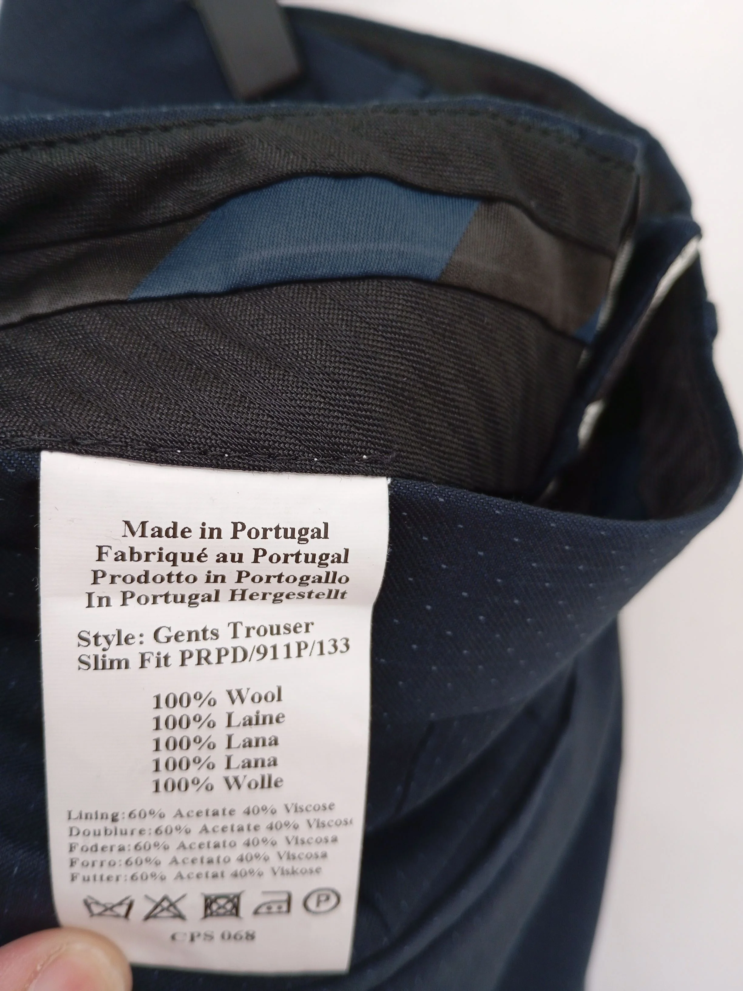 Paul Smith Men's Suit Trousers W 32 in Blue Wool - Image 8