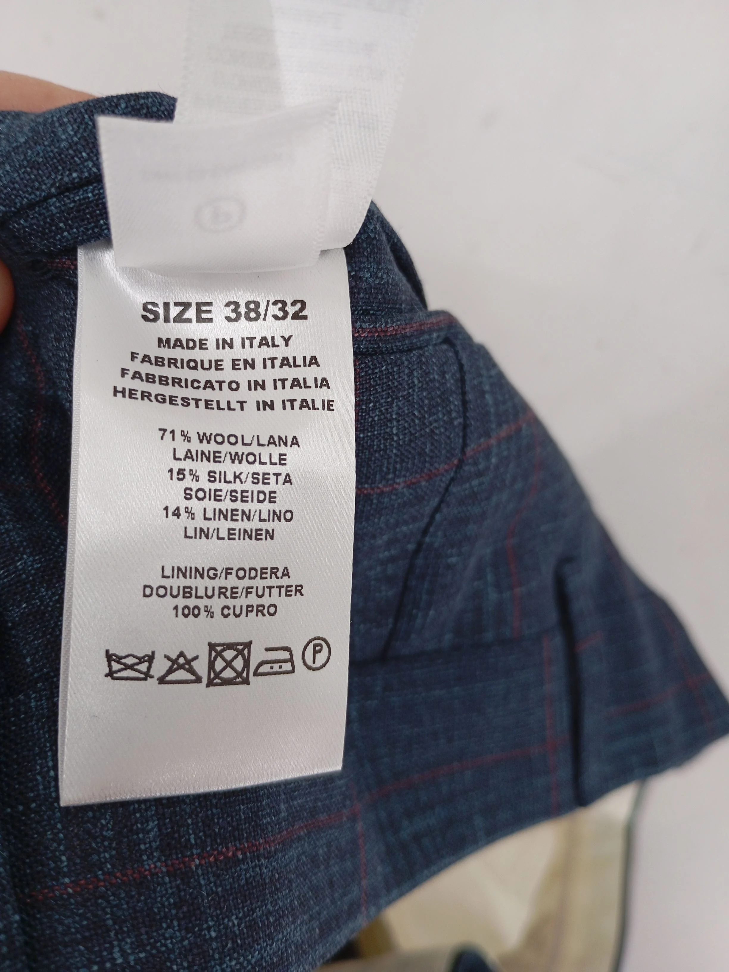 Paul Smith Men's Suit Trousers W 32 in Blue Wool New with tags - Image 6
