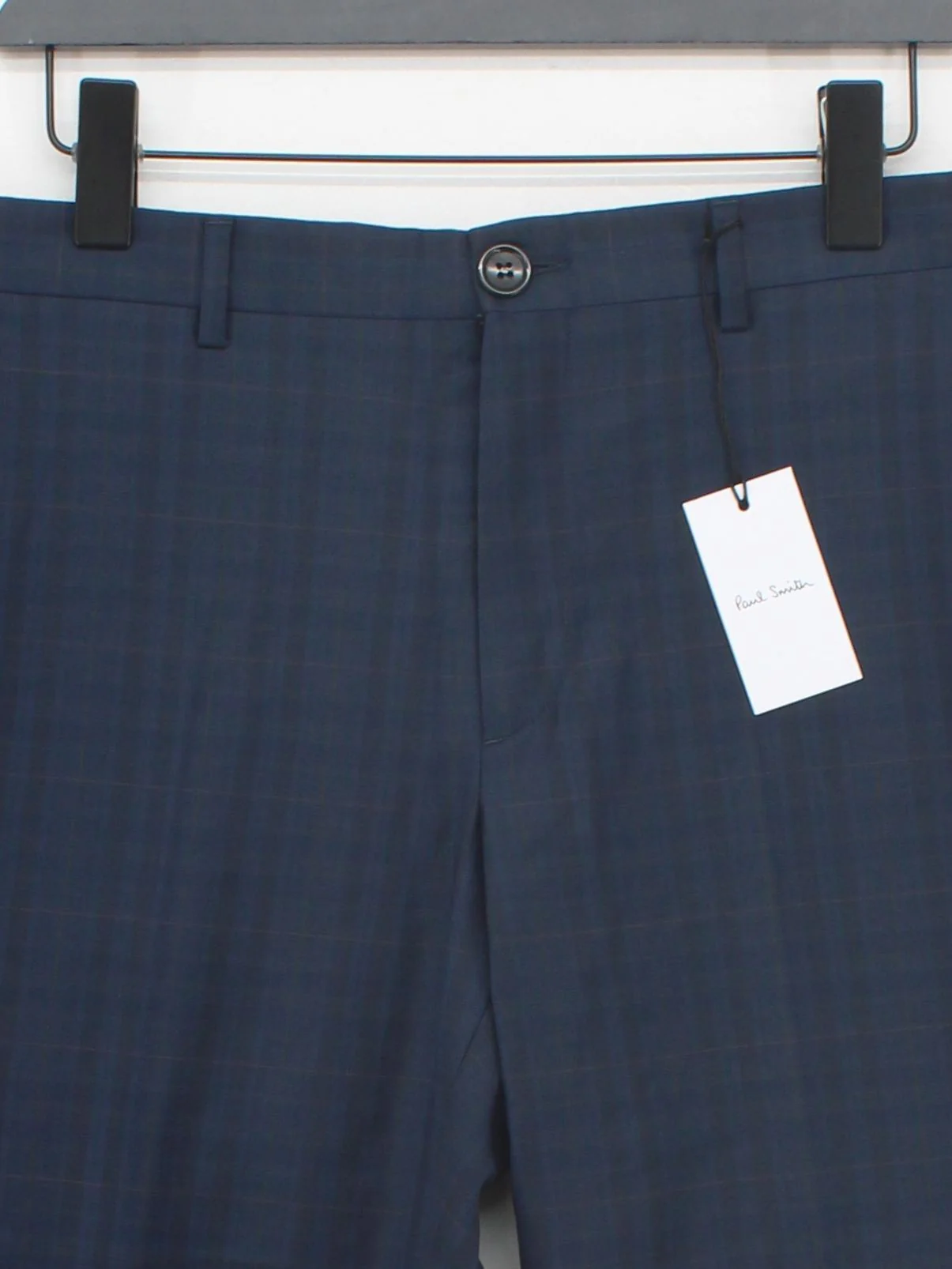 Paul Smith Men's Suit Trousers W 32 in Blue Wool New with tags - Image 3