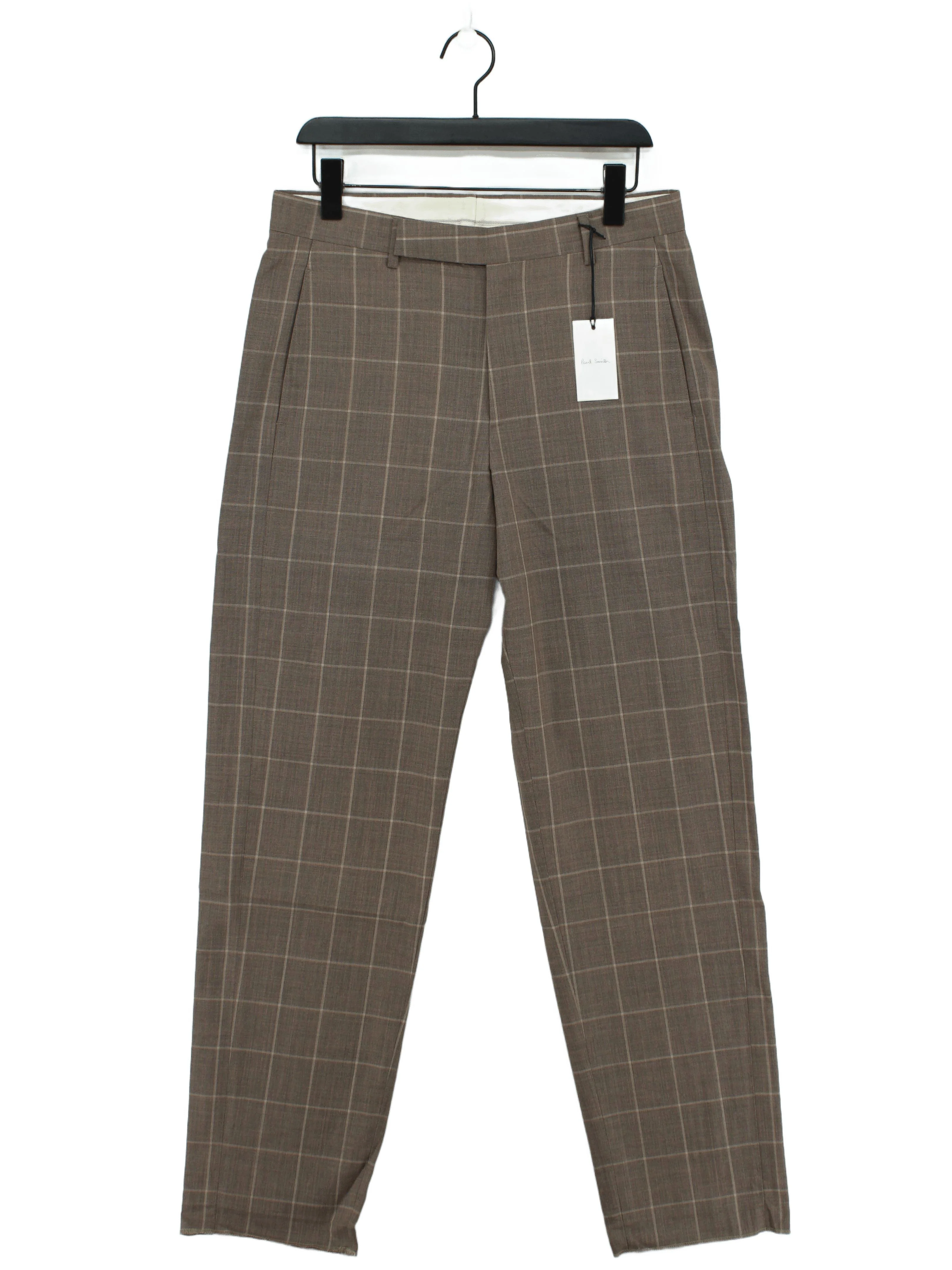 Paul Smith Men's Suit Trousers W 32 in Brown 100% Wool Dress Pants New with tags