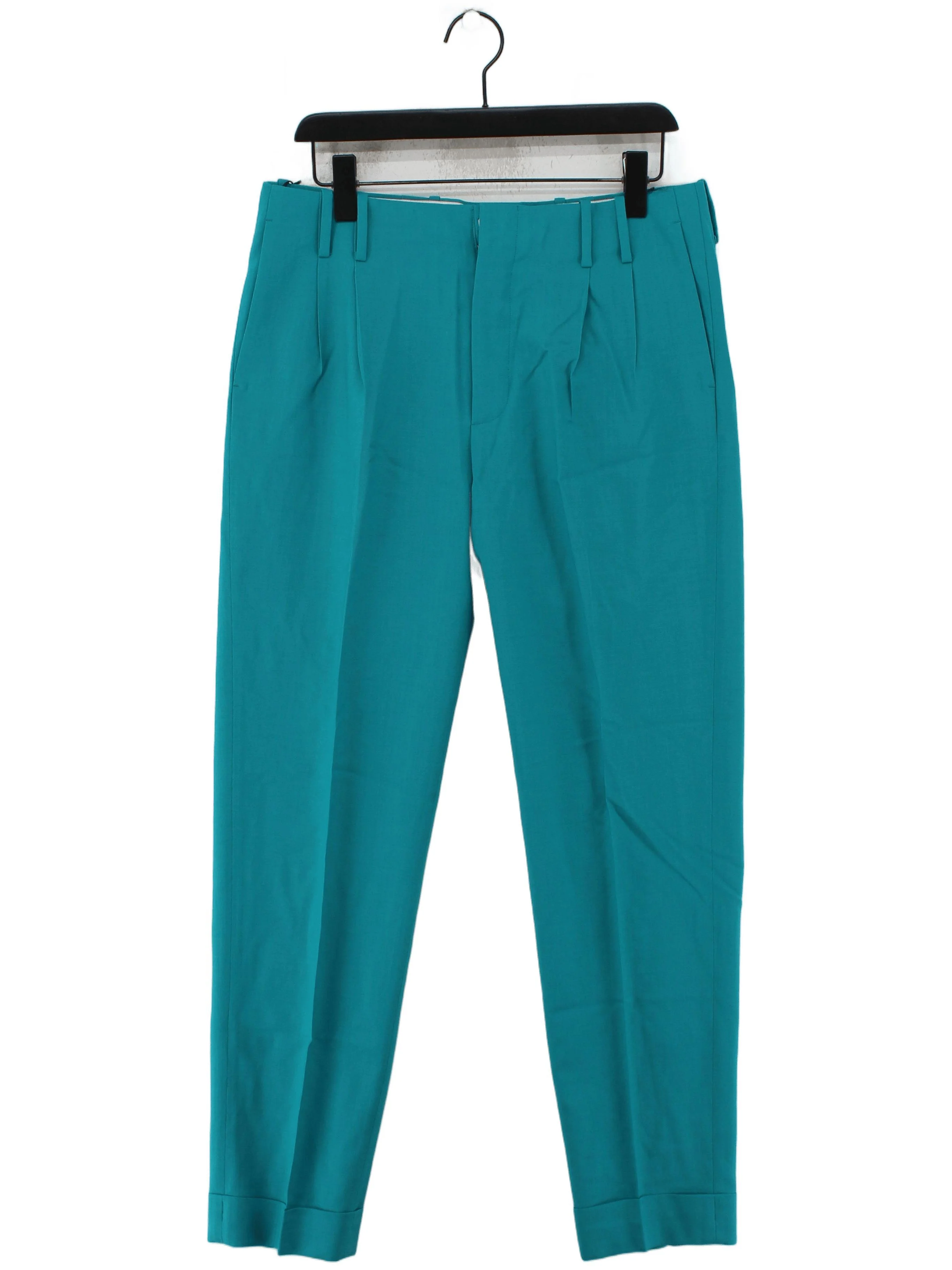 Paul Smith Men's Suit Trousers W 32 in Green 100% Wool Dress Pants New with tags