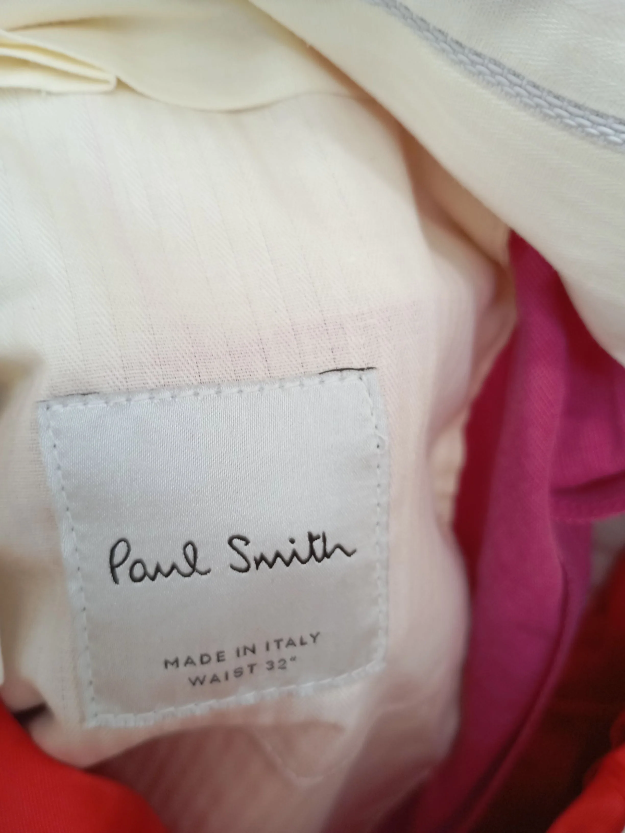 Paul Smith Men's Suit Trousers W 32 in Pink Cotton New with tags - Image 5