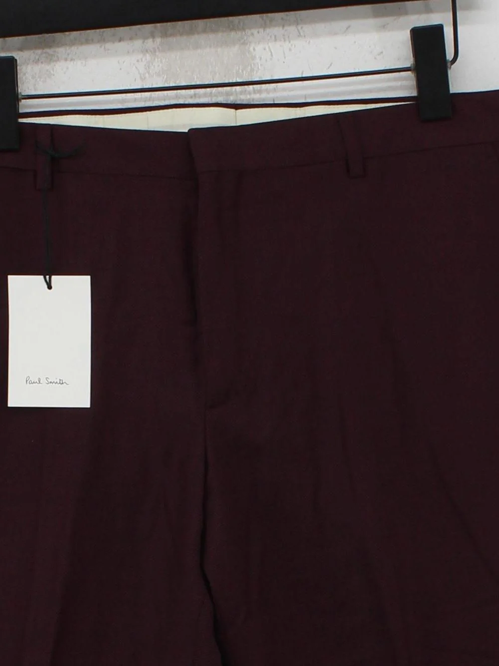 Paul Smith Men's Suit Trousers W 32 in Red Wool New with tags - Image 3
