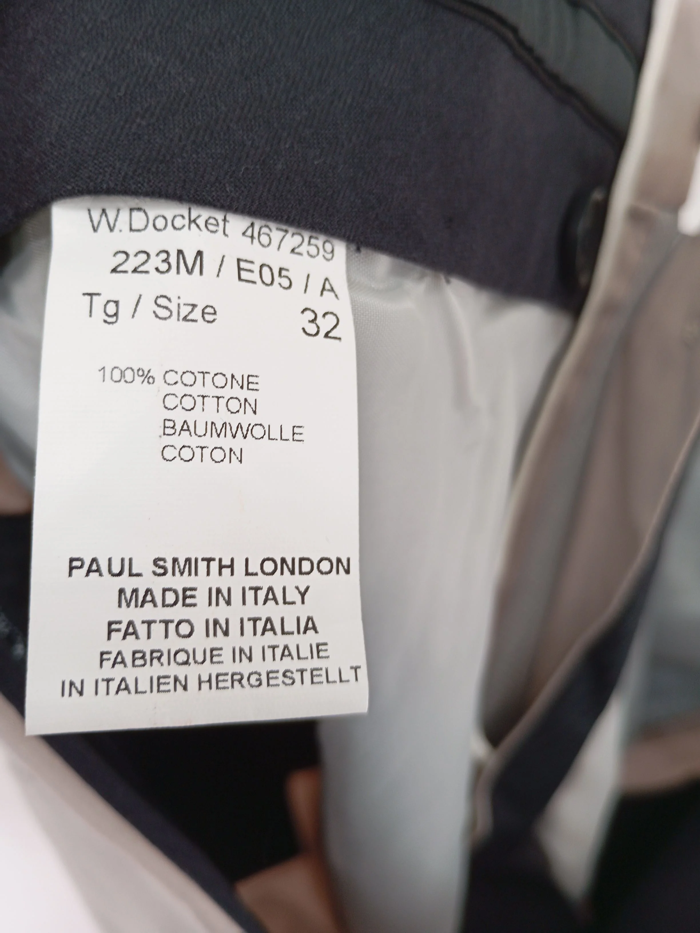 Paul Smith Men's Suit Trousers W 32 in Tan 100% Cotton Straight Dress Pants - Image 8