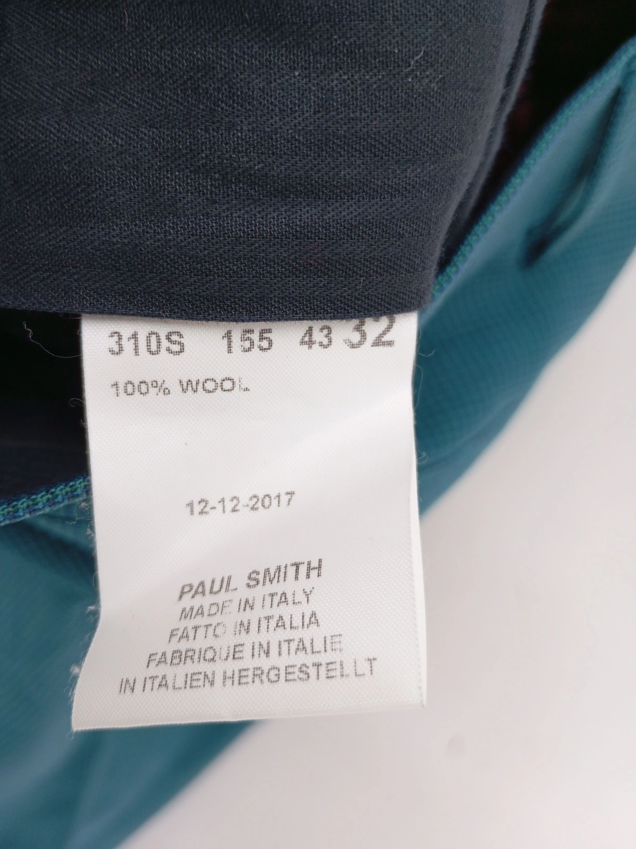 Paul Smith Men's Suit Trousers W 33 in Blue 100% Wool Dress Pants New with tags - Image 6