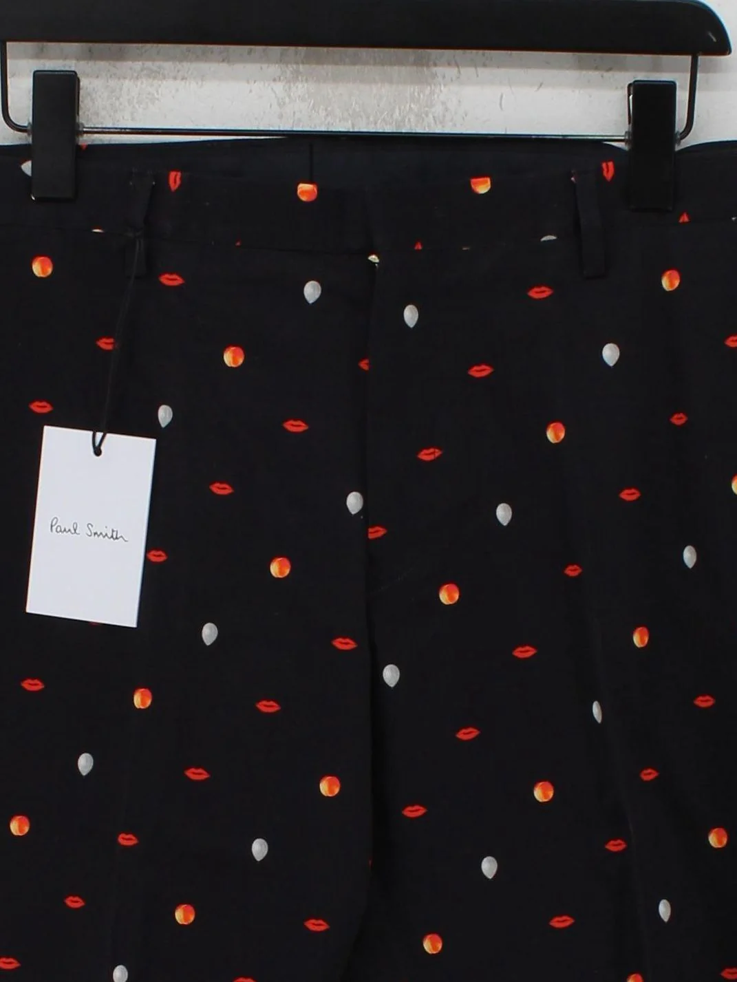 Paul Smith Men's Suit Trousers W 34 in Black Cotton with Elastane Dress Pants - Image 3