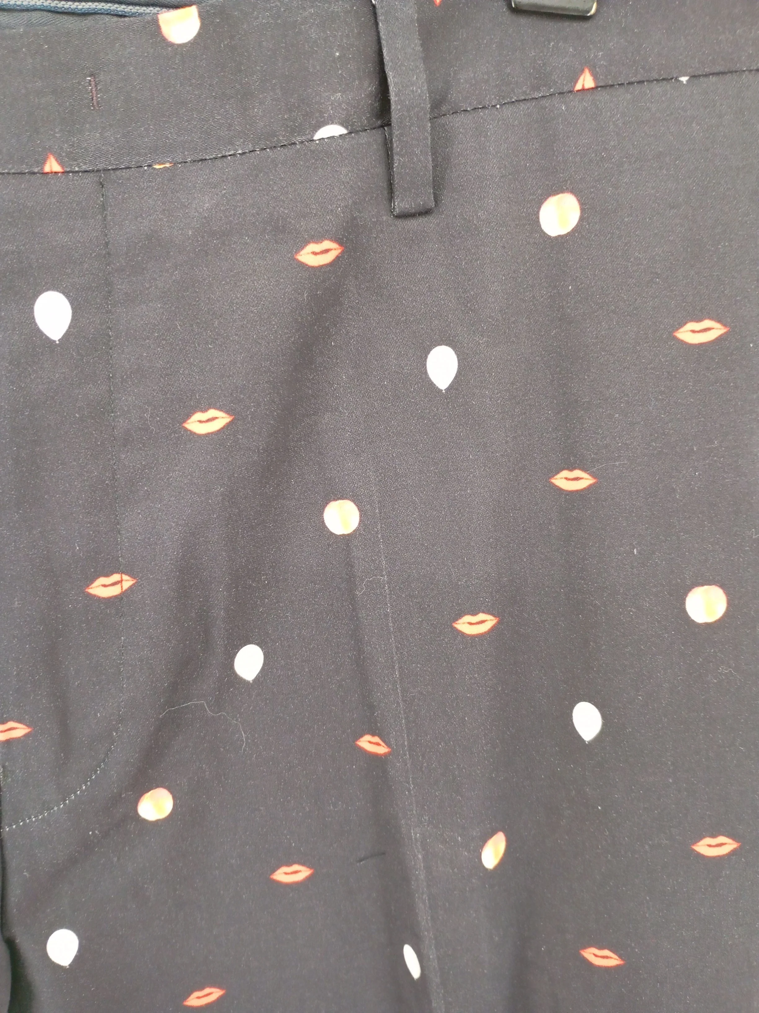 Paul Smith Men's Suit Trousers W 34 in Black Cotton with Elastane Dress Pants - Image 5
