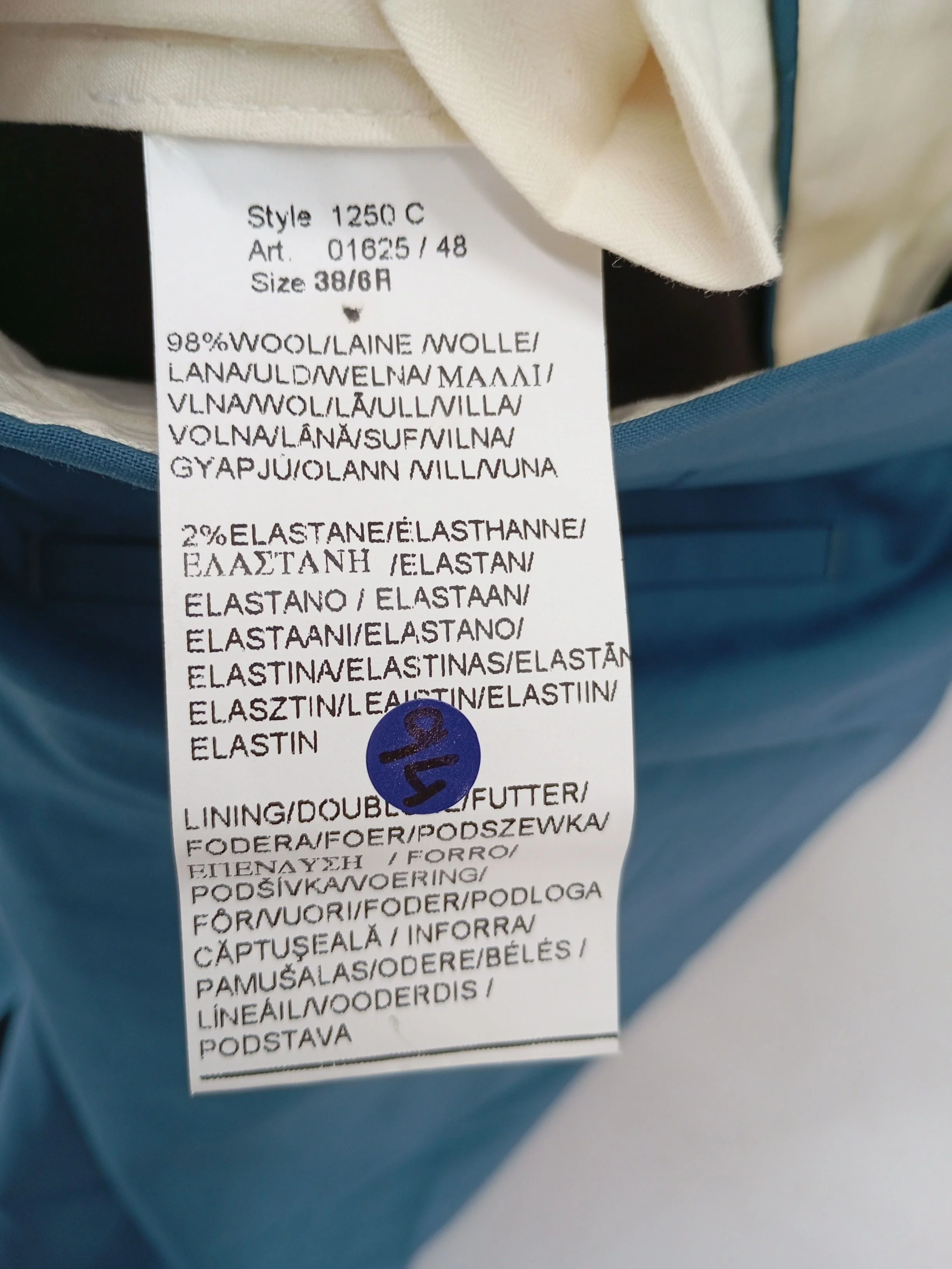 Paul Smith Men's Suit Trousers W 34 in Blue Wool New with tags - Image 6