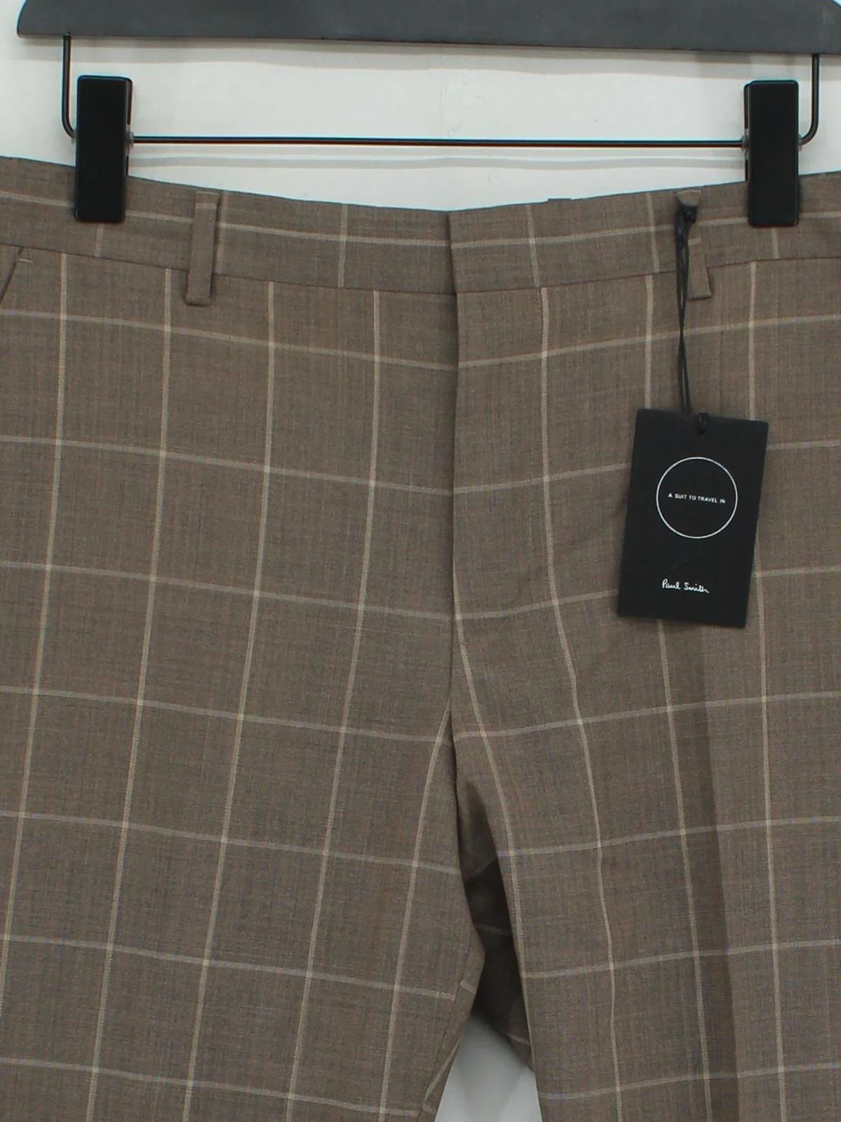 Paul Smith Men's Suit Trousers W 34 in Brown 100% Wool Dress Pants New with tags - Image 3