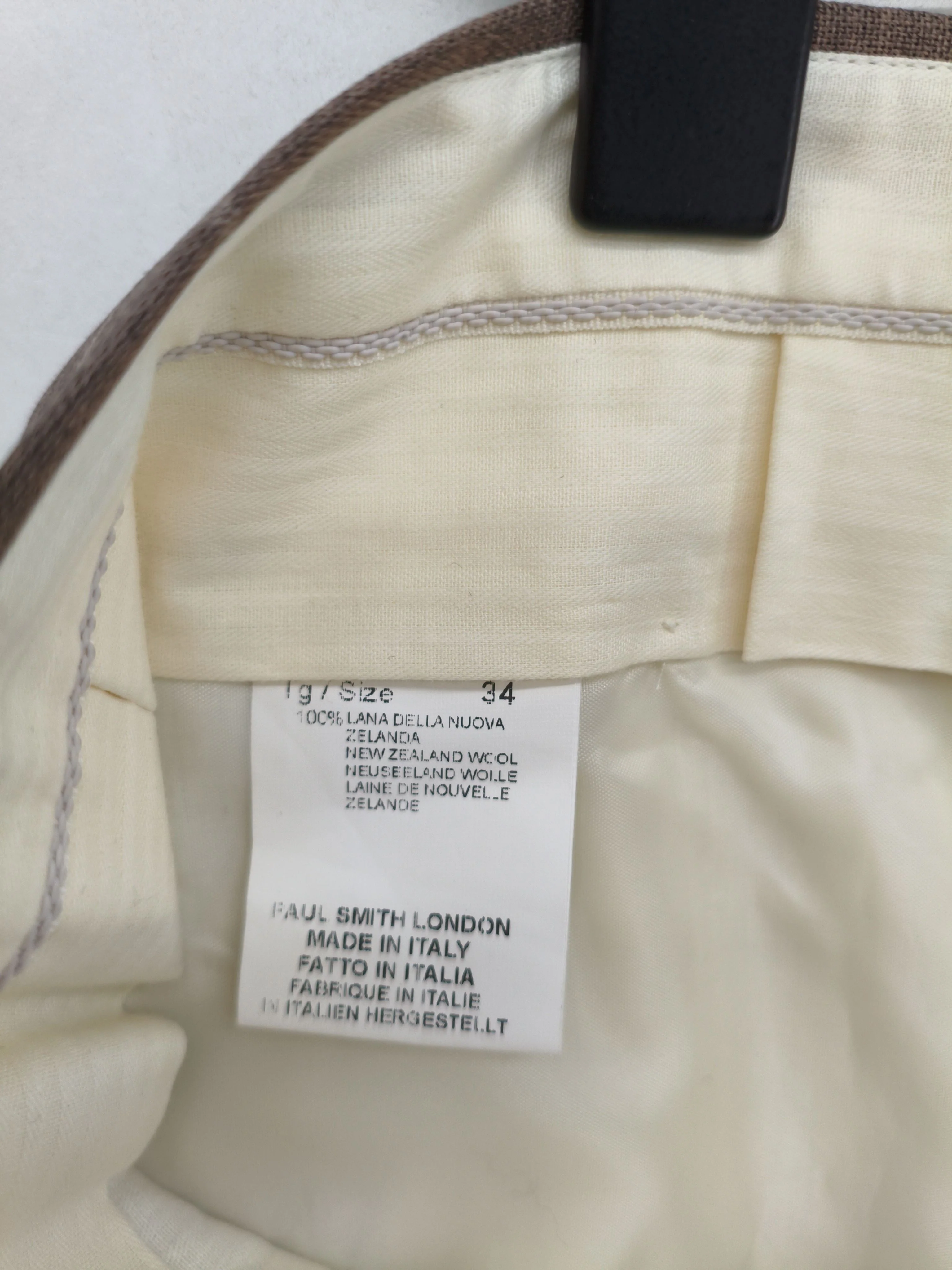 Paul Smith Men's Suit Trousers W 34 in Brown 100% Wool Dress Pants New with tags - Image 6