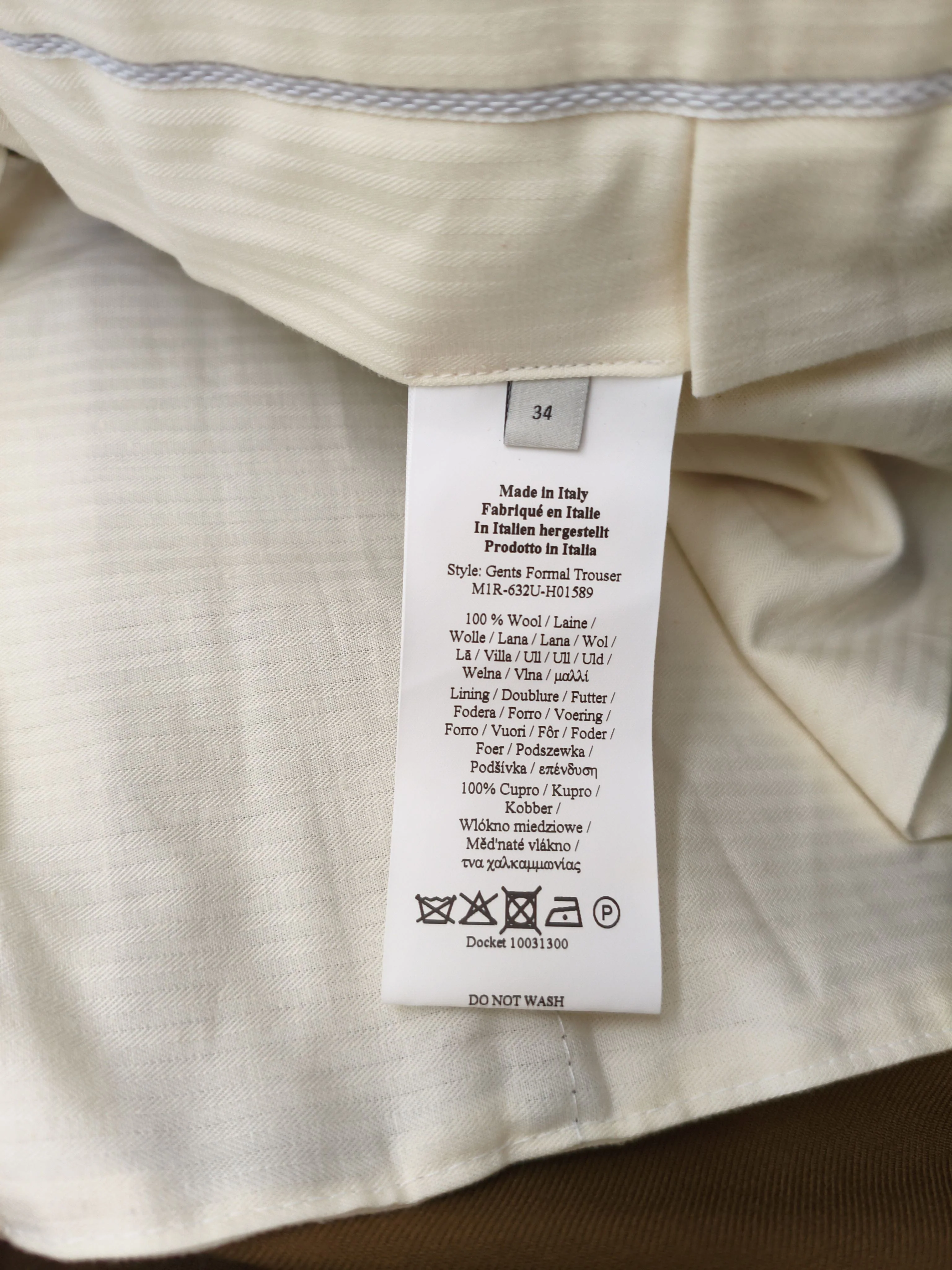 Paul Smith Men's Suit Trousers W 34 in Brown Wool New with tags - Image 6
