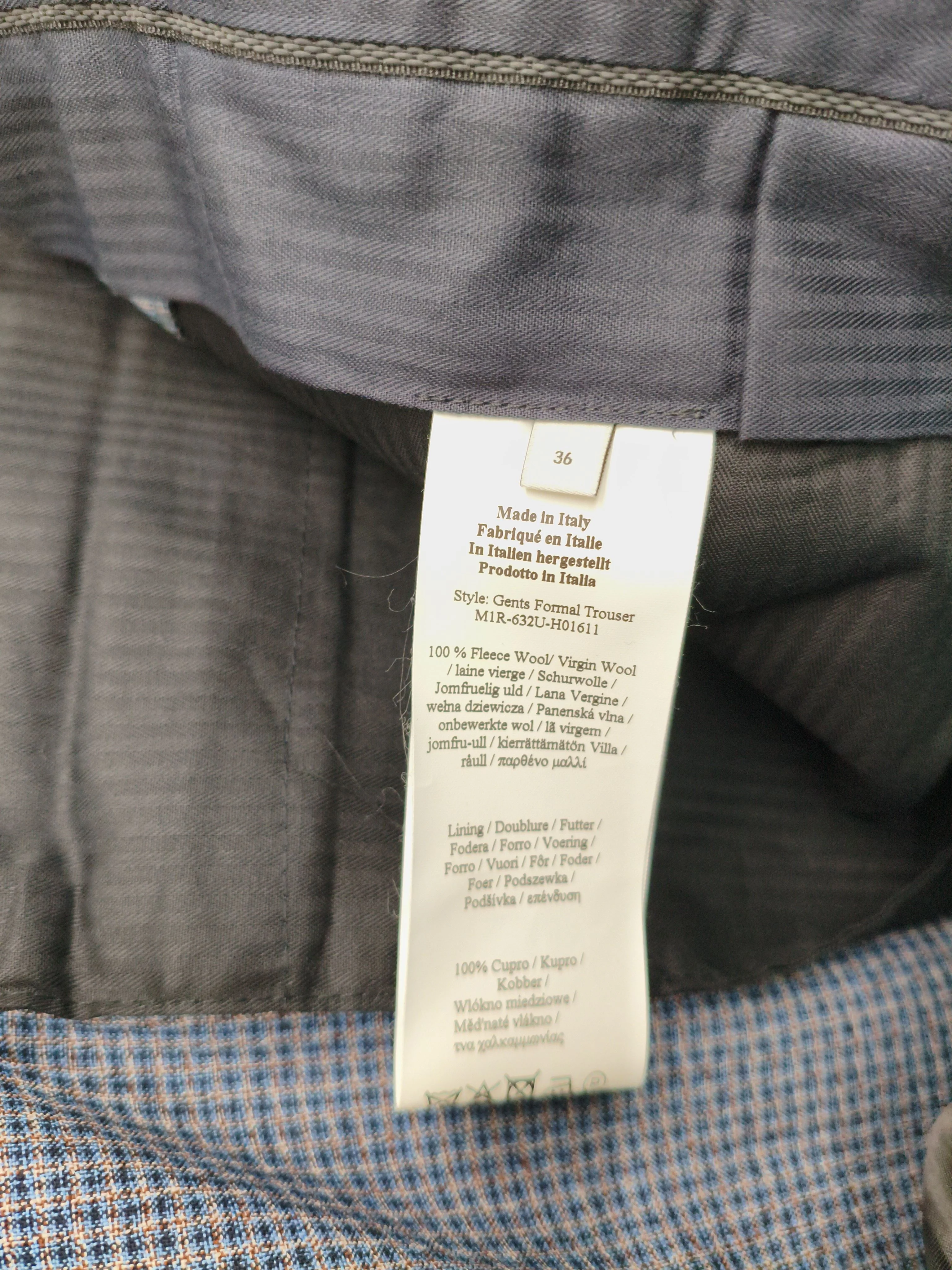 Paul Smith Men's Suit Trousers W 36 in Blue 100% Wool Dress Pants New with tags - Image 6