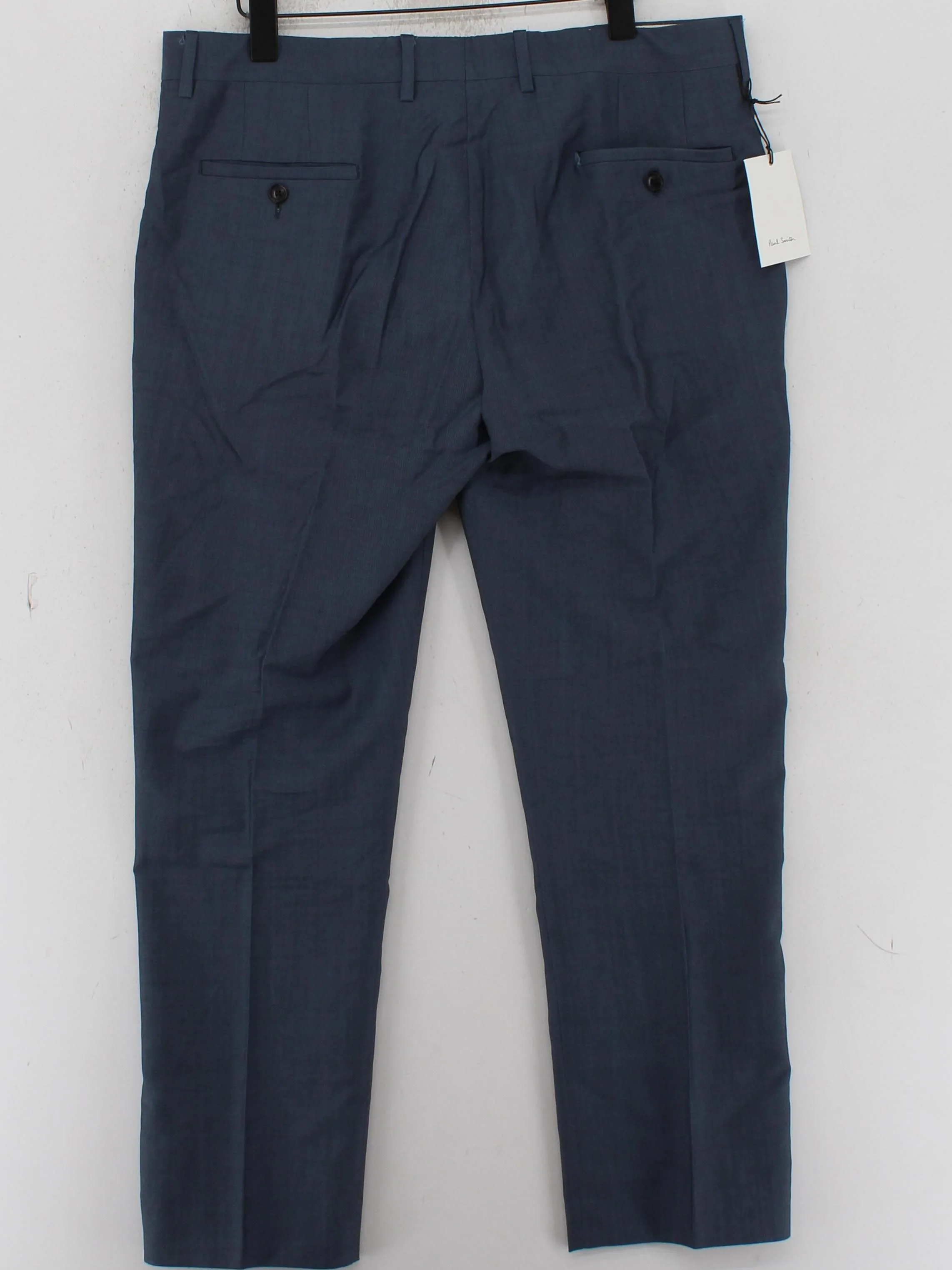 Paul Smith Men's Suit Trousers W 36 in Blue Wool - Image 2