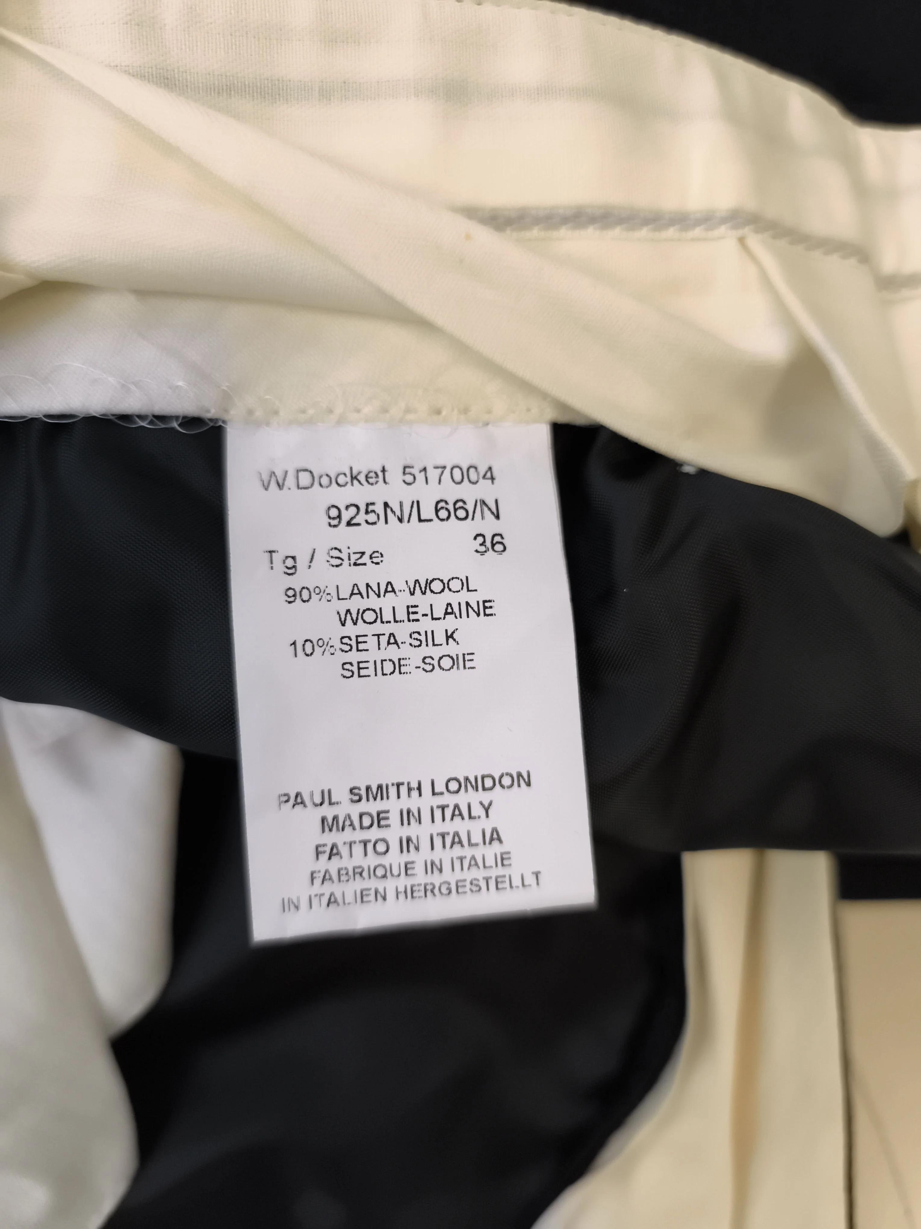 Paul Smith Men's Suit Trousers W 36 in Blue Wool New with tags - Image 6
