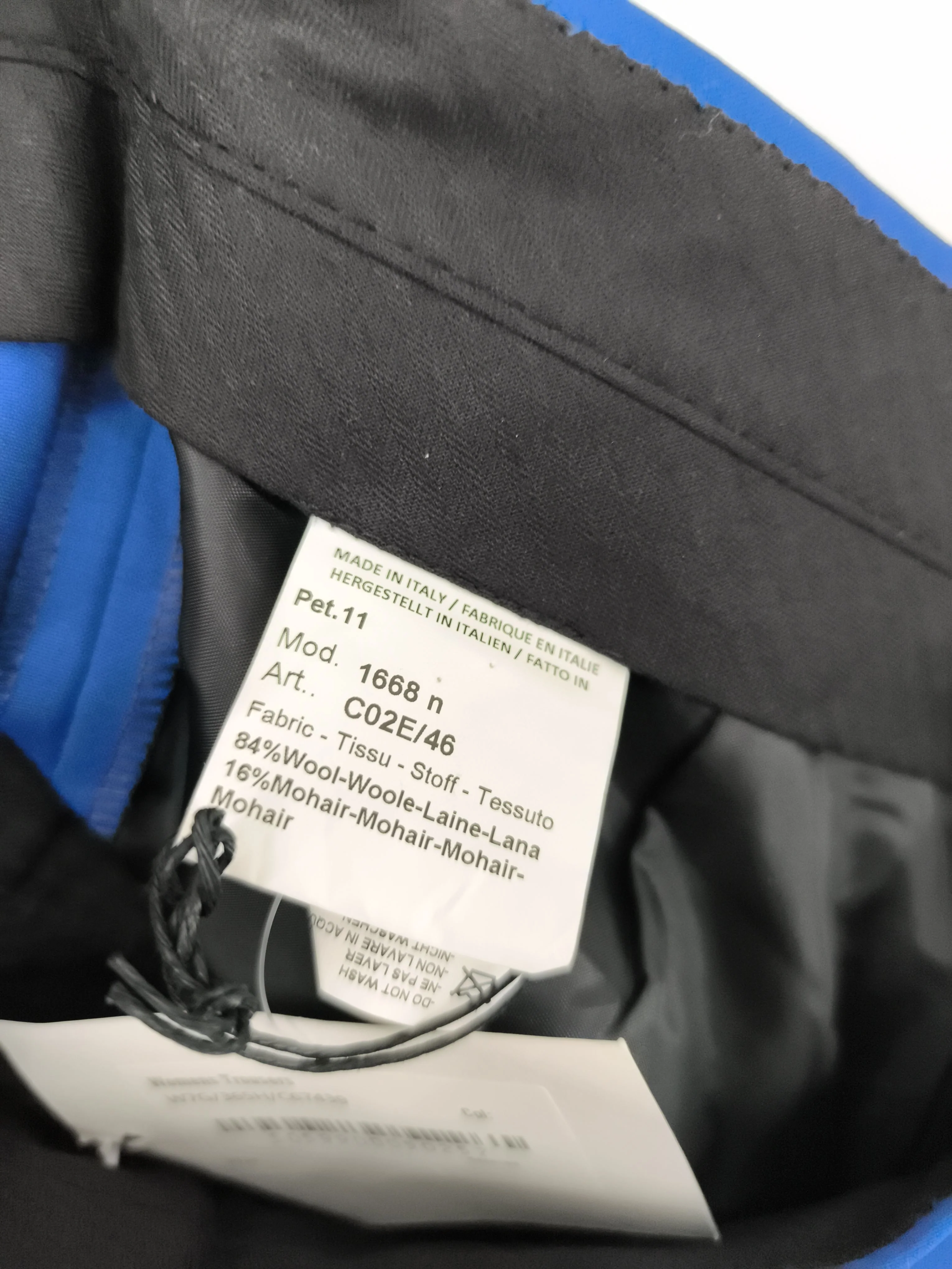 Paul Smith Men's Suit Trousers W 38 in Blue Wool New with tags - Image 5
