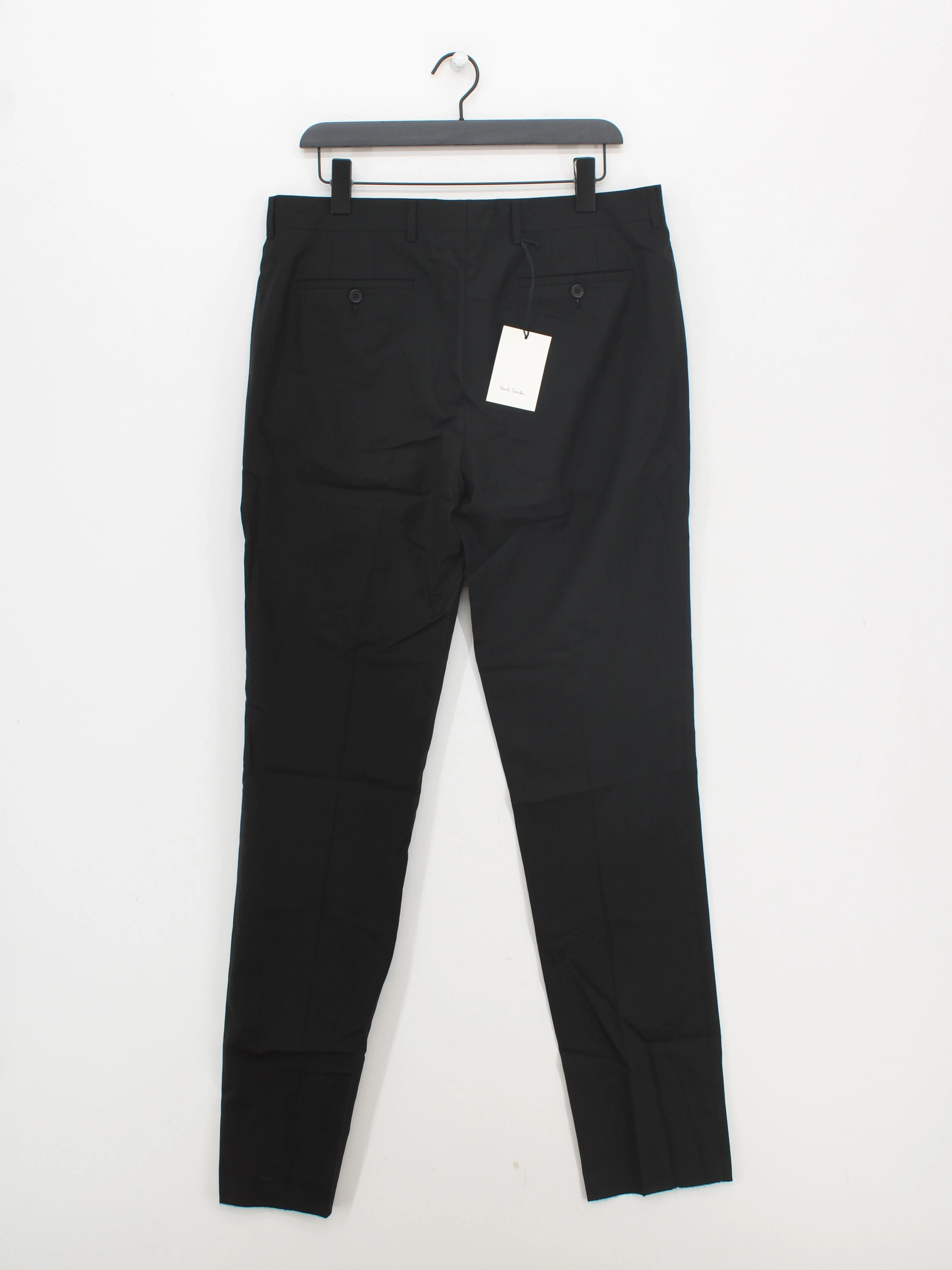 Paul Smith Men's Suit Trousers W 40 in Black 100% Wool Dress Pants New with tags - Image 2