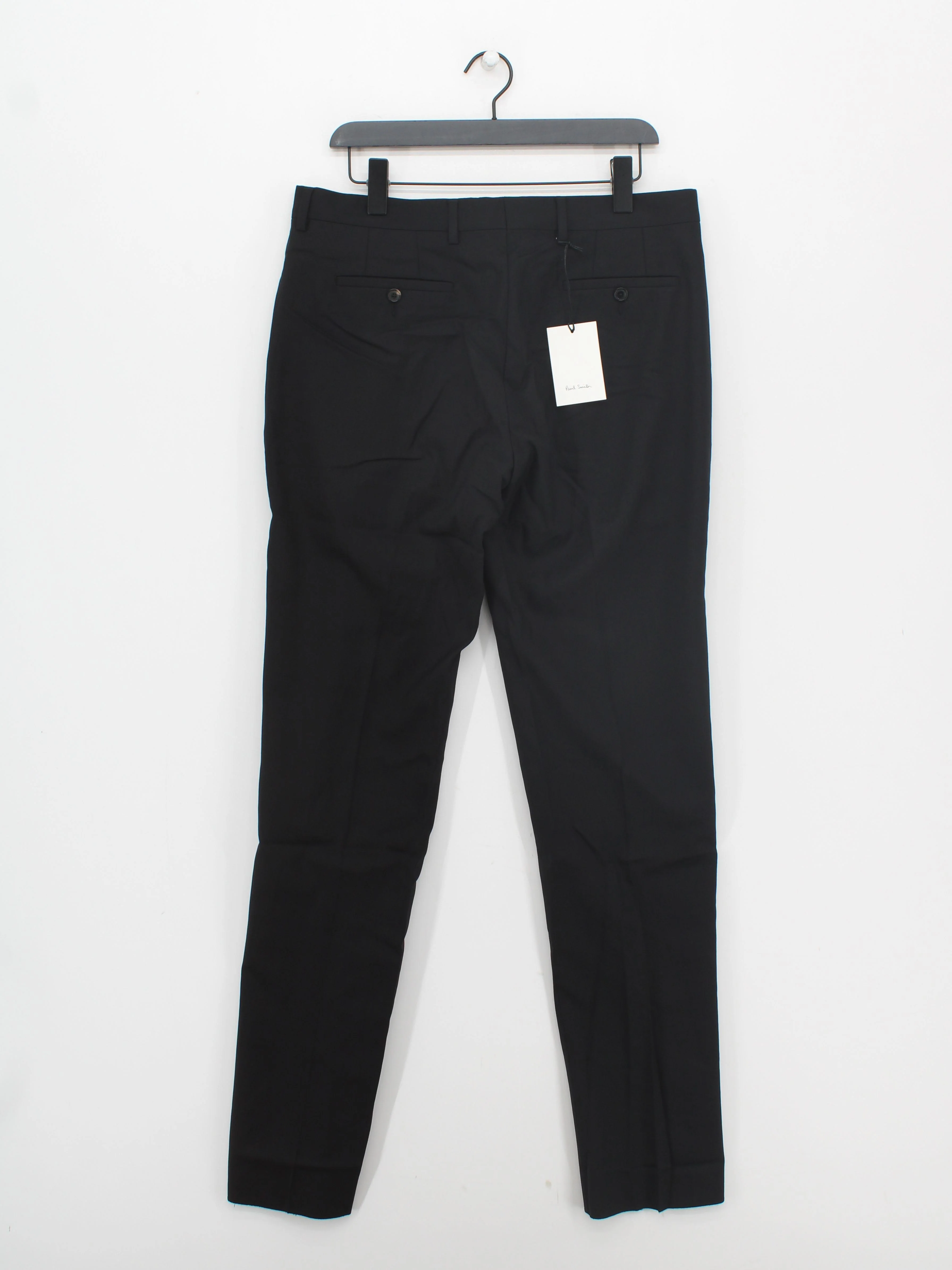 Paul Smith Men's Suit Trousers W 40 in Black 100% Wool Dress Pants New with tags - Image 2