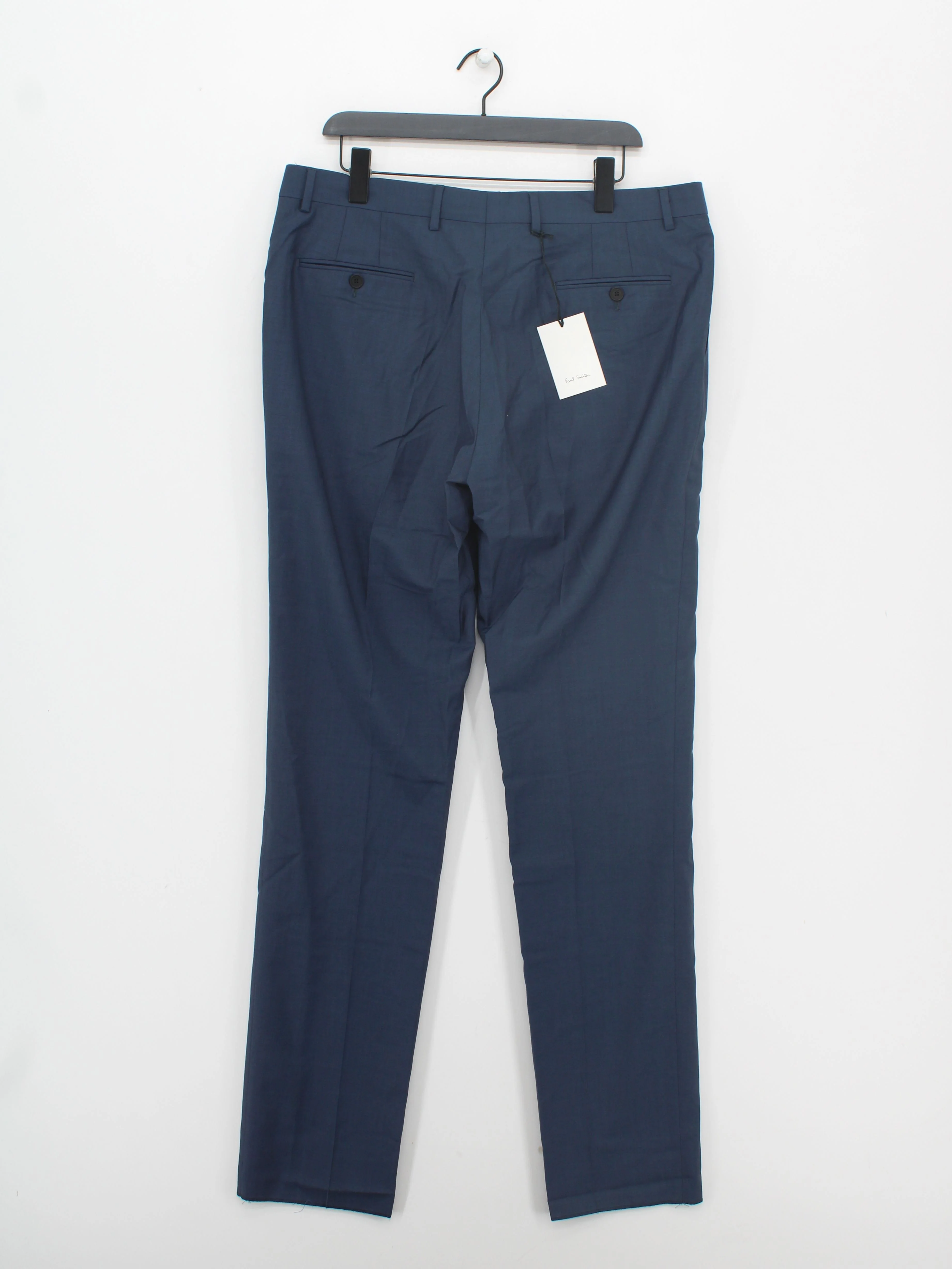 Paul Smith Men's Suit Trousers W 44 in Blue Wool New with tags - Image 2