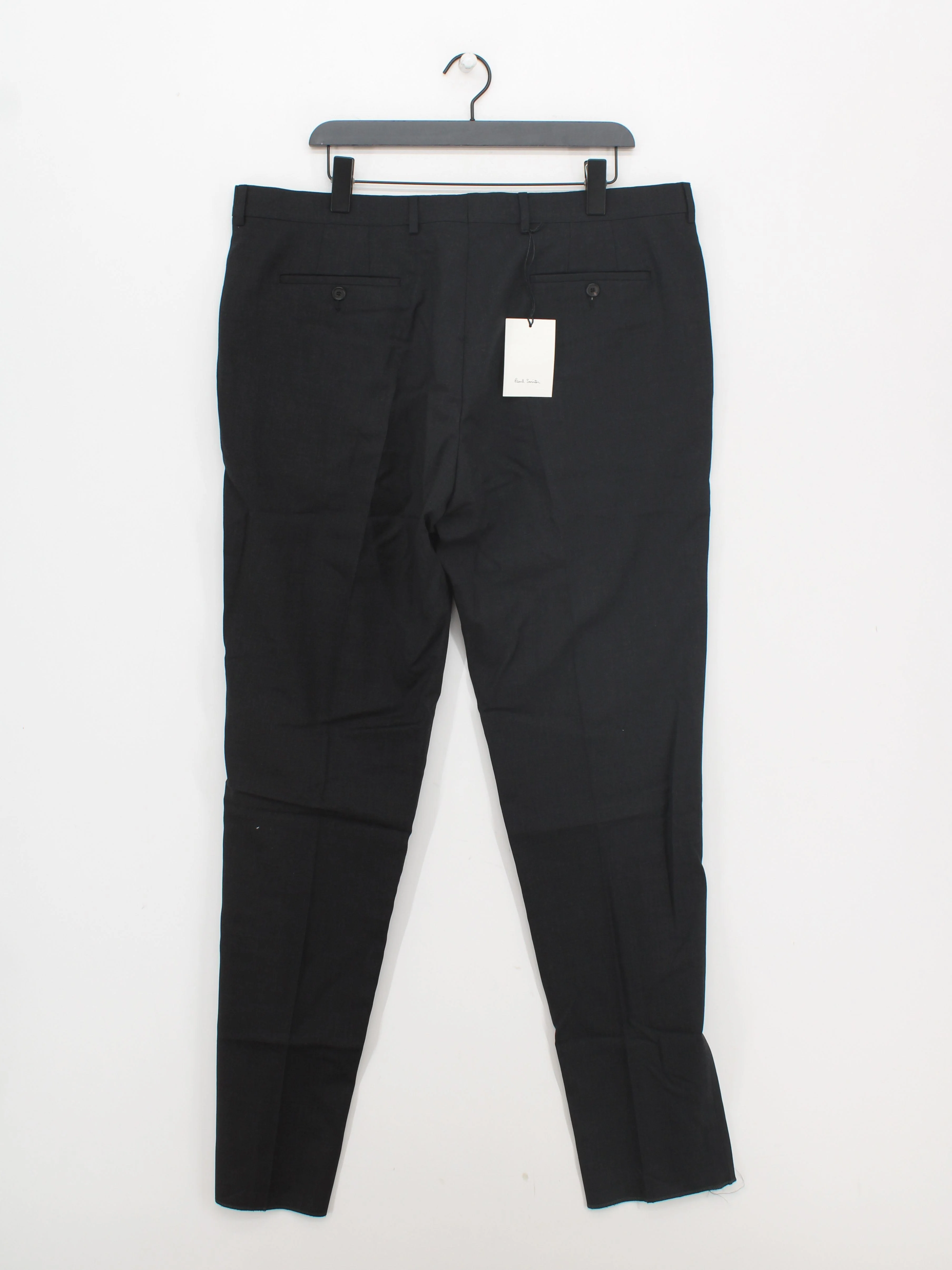 Paul Smith Men's Suit Trousers W 46 in Black 100% Wool Dress Pants New with tags - Image 2