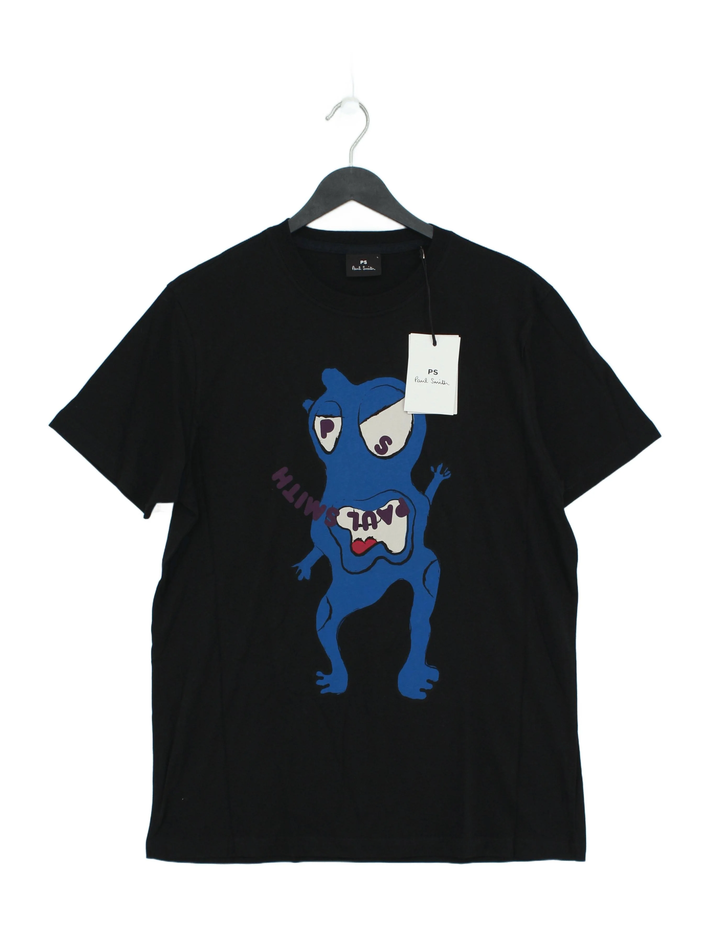 Paul Smith Men's T-Shirt L Black Graphic 100% Cotton Basic New with tags