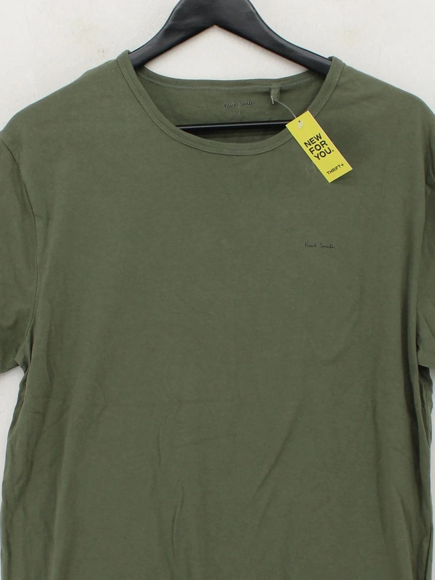 Paul Smith Men's T-Shirt L Green 100% Cotton Basic - Image 3