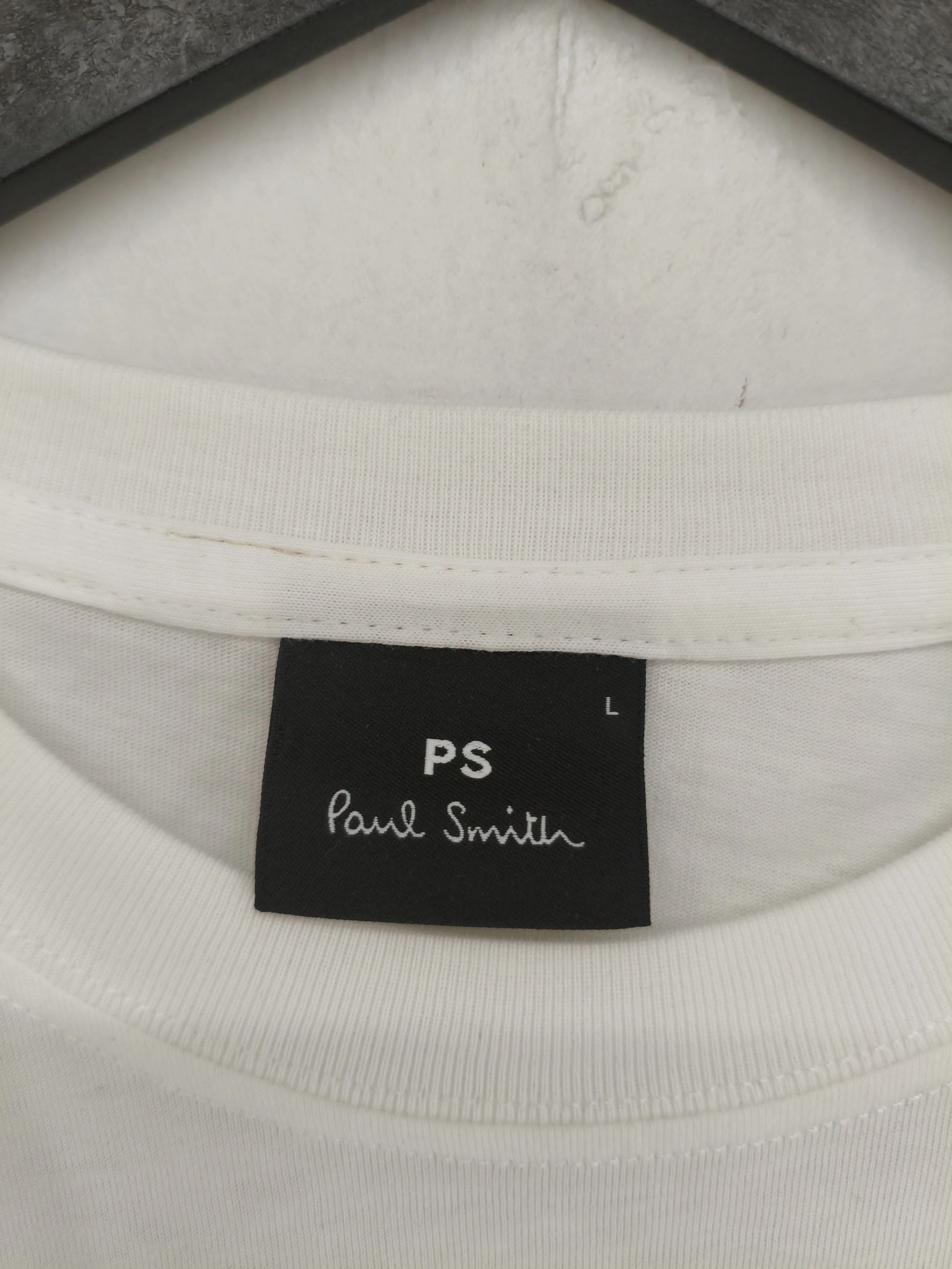 Paul Smith Men's T-Shirt L White Graphic 100% Cotton Basic New with tags - Image 5