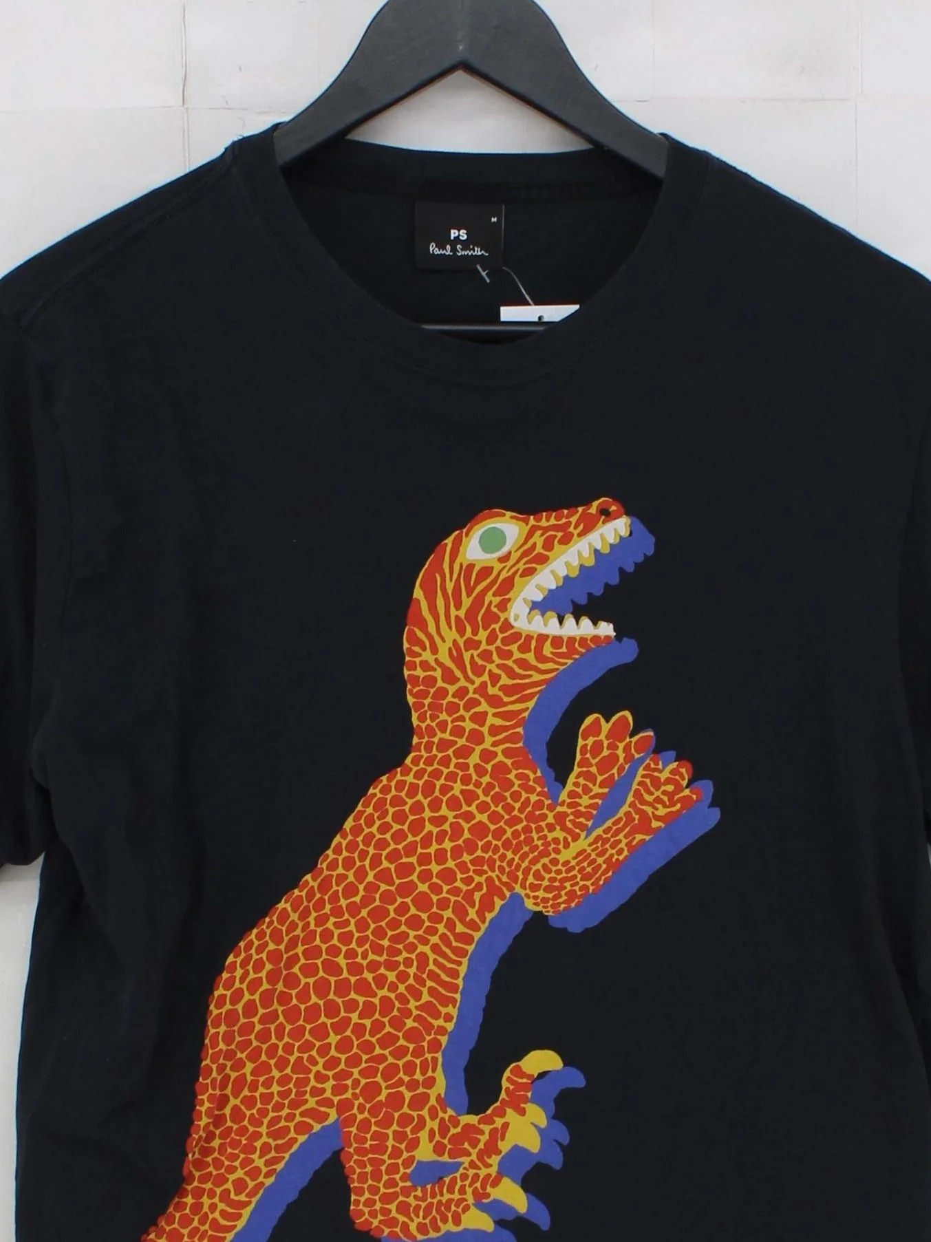 Paul Smith Men's T-Shirt M Black Graphic 100% Cotton Basic - Image 3