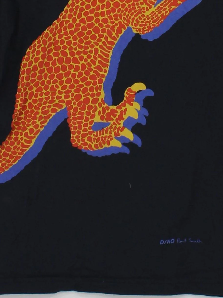 Paul Smith Men's T-Shirt M Black Graphic 100% Cotton Basic - Image 4