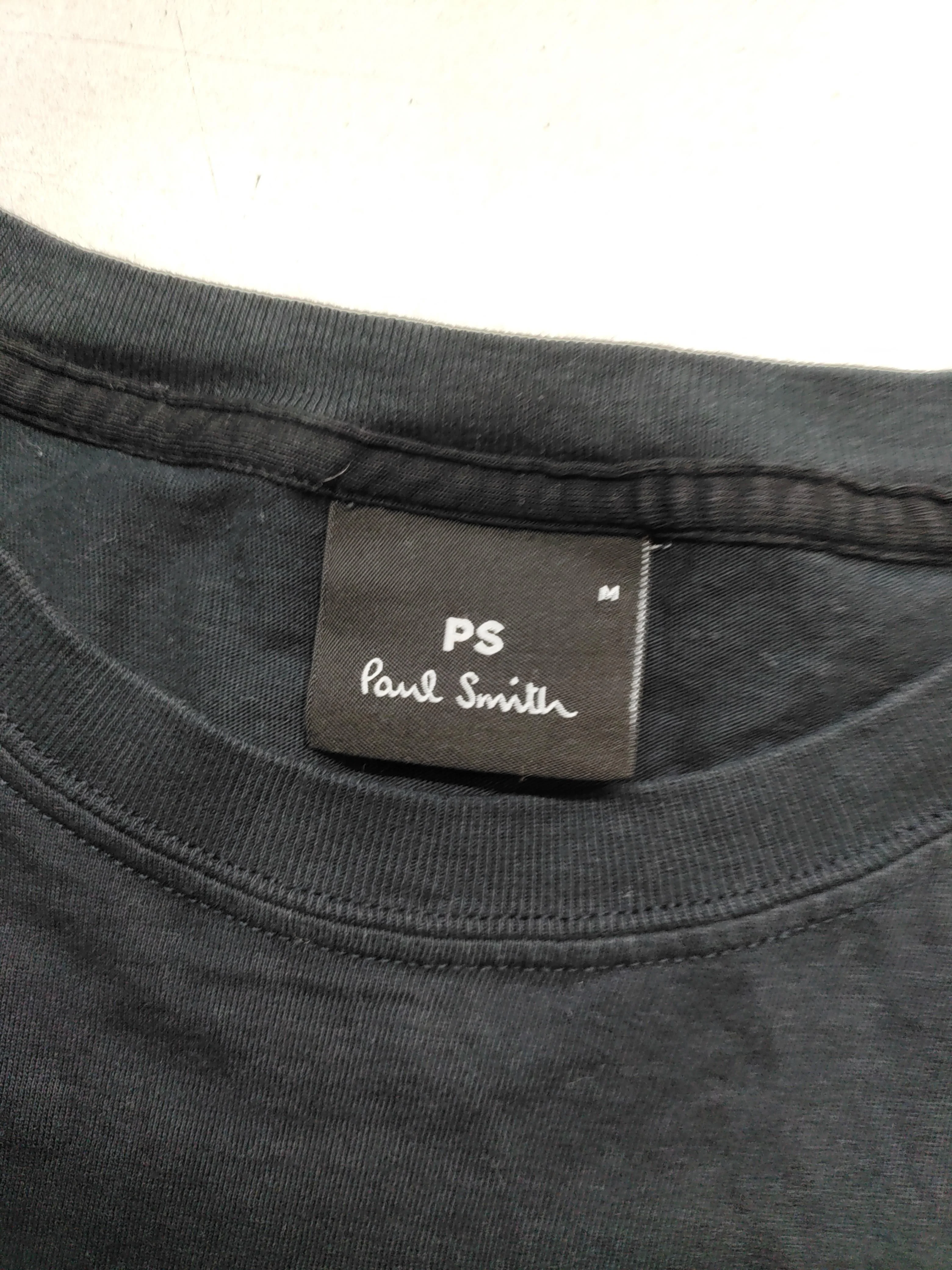 Paul Smith Men's T-Shirt M Black Graphic 100% Cotton Basic - Image 5