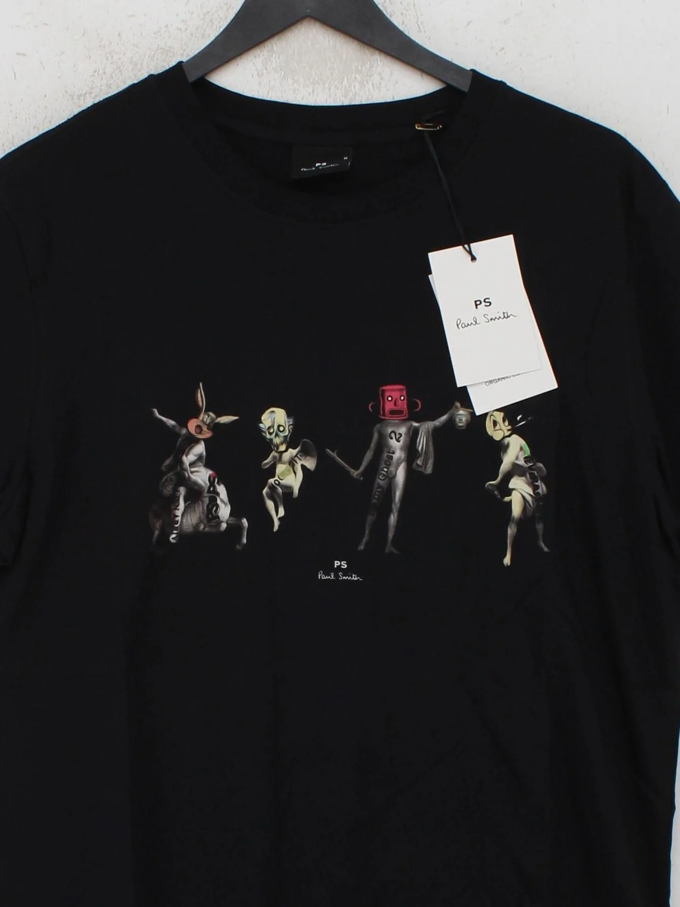 Paul Smith Men's T-Shirt M Black Graphic 100% Cotton Basic New with tags - Image 3