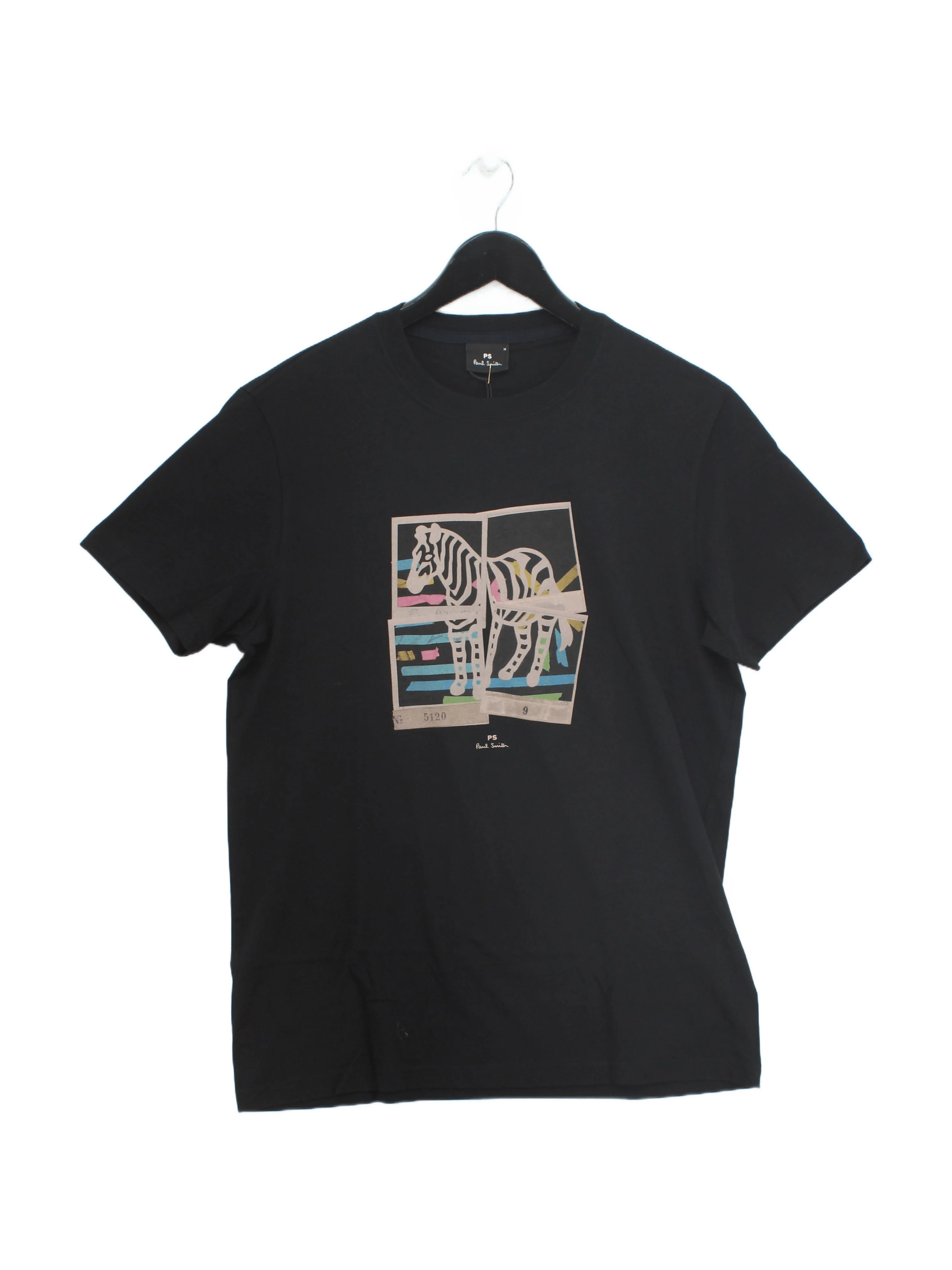 Paul Smith Men's T-Shirt M Black Graphic 100% Cotton Basic New with tags