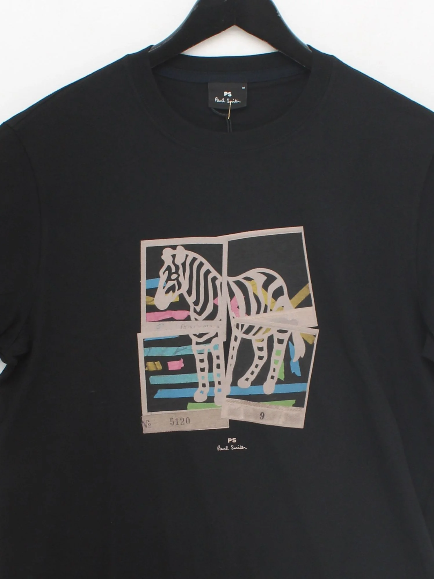 Paul Smith Men's T-Shirt M Black Graphic 100% Cotton Basic New with tags - Image 3