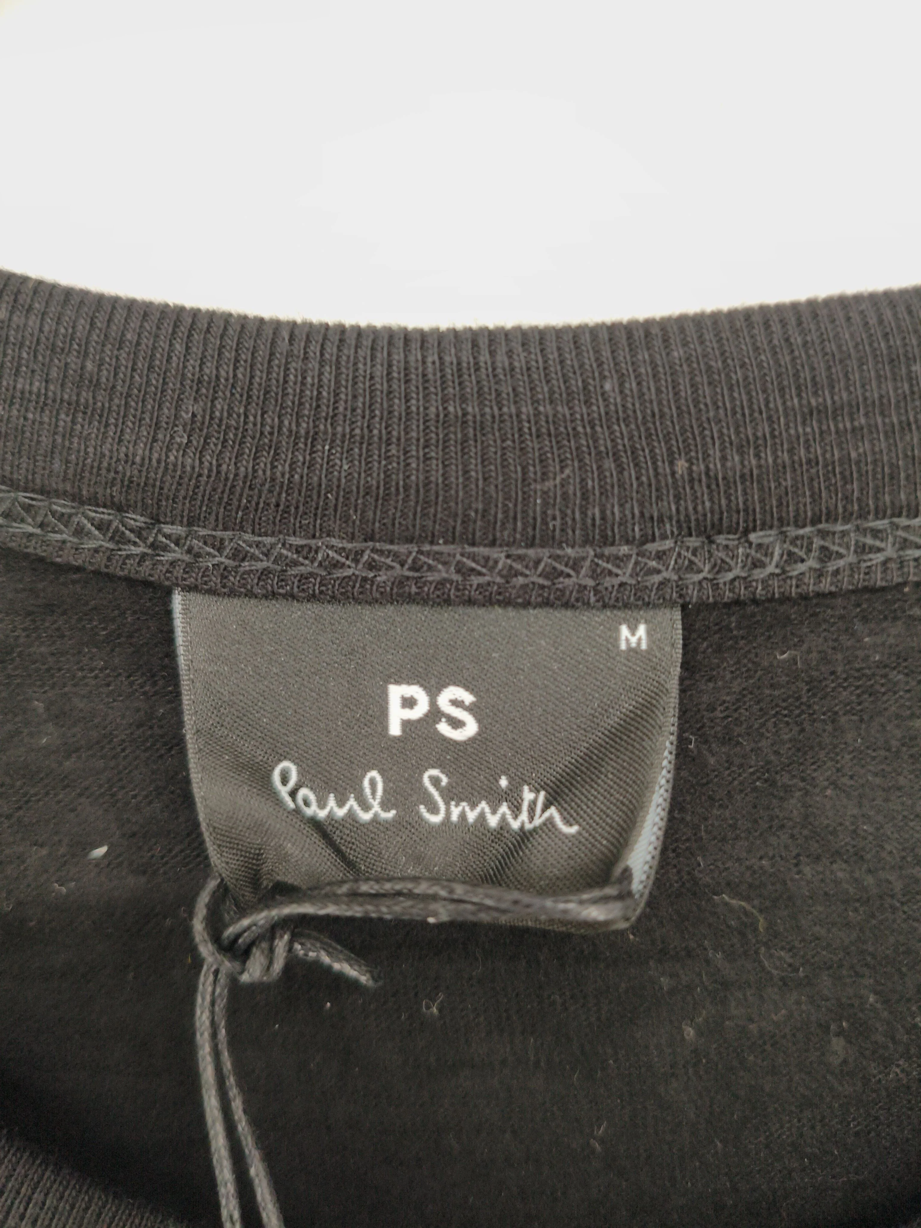 Paul Smith Men's T-Shirt M Black Graphic 100% Cotton Basic New with tags - Image 5