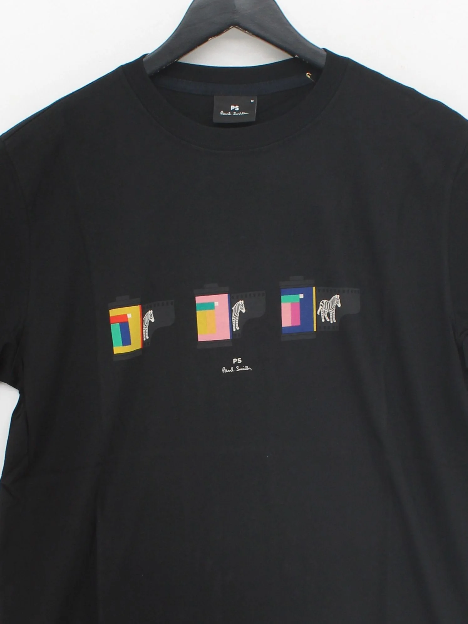 Paul Smith Men's T-Shirt M Black Graphic 100% Cotton Basic New with tags - Image 3