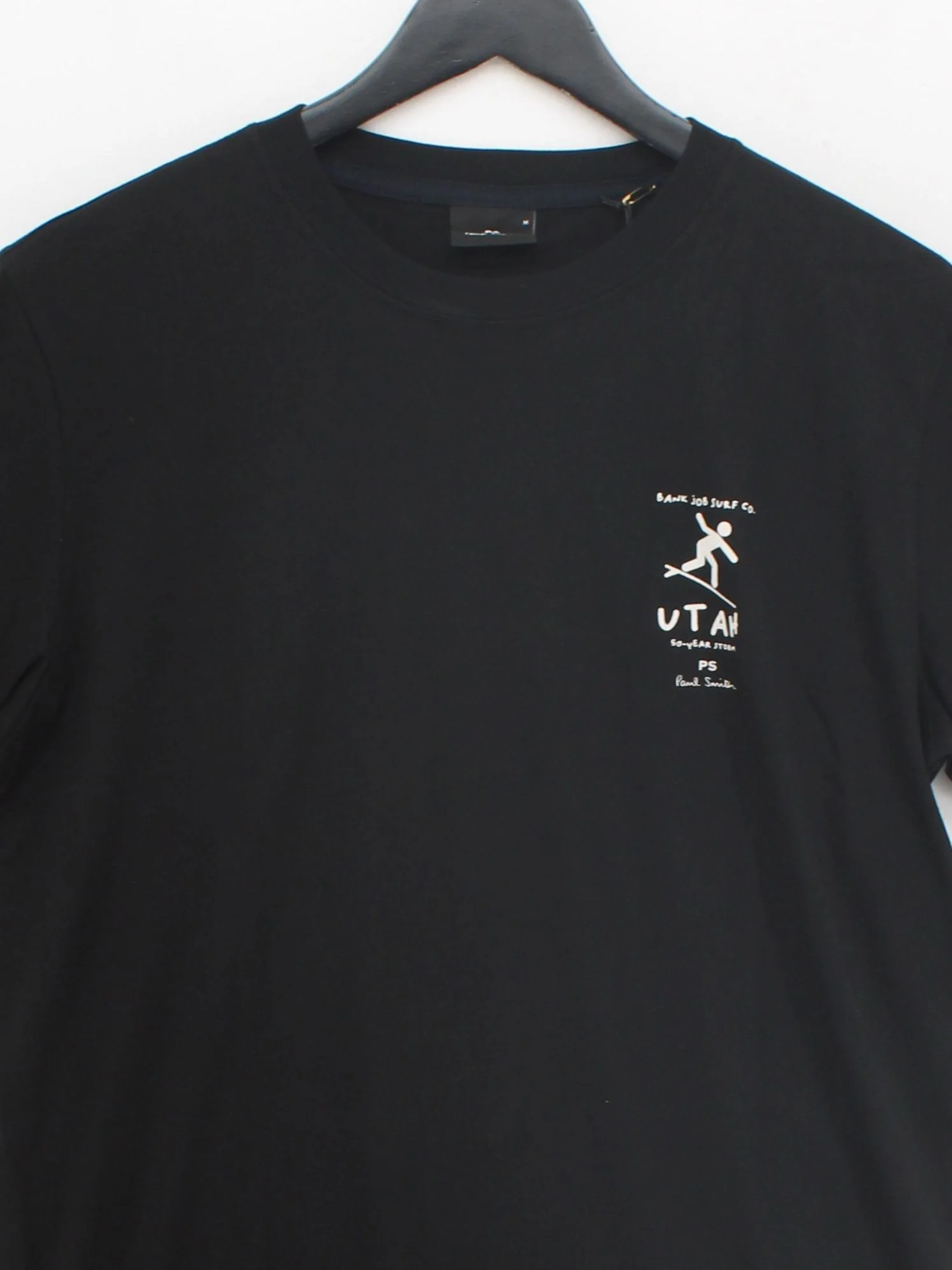 Paul Smith Men's T-Shirt M Black Graphic 100% Cotton Basic New with tags - Image 3